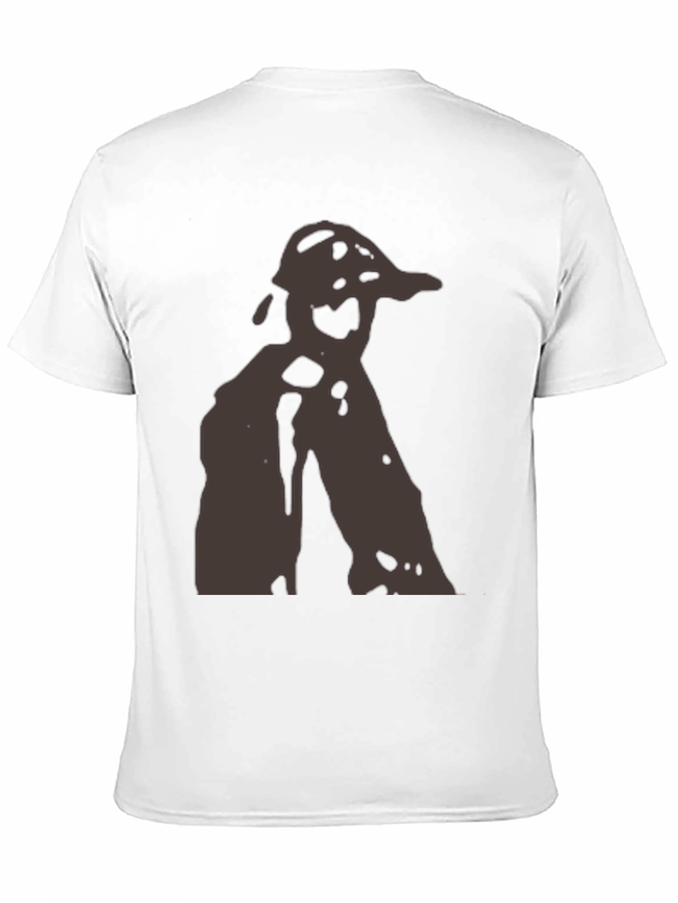 Abstract Silhouette Graphic Black Tee