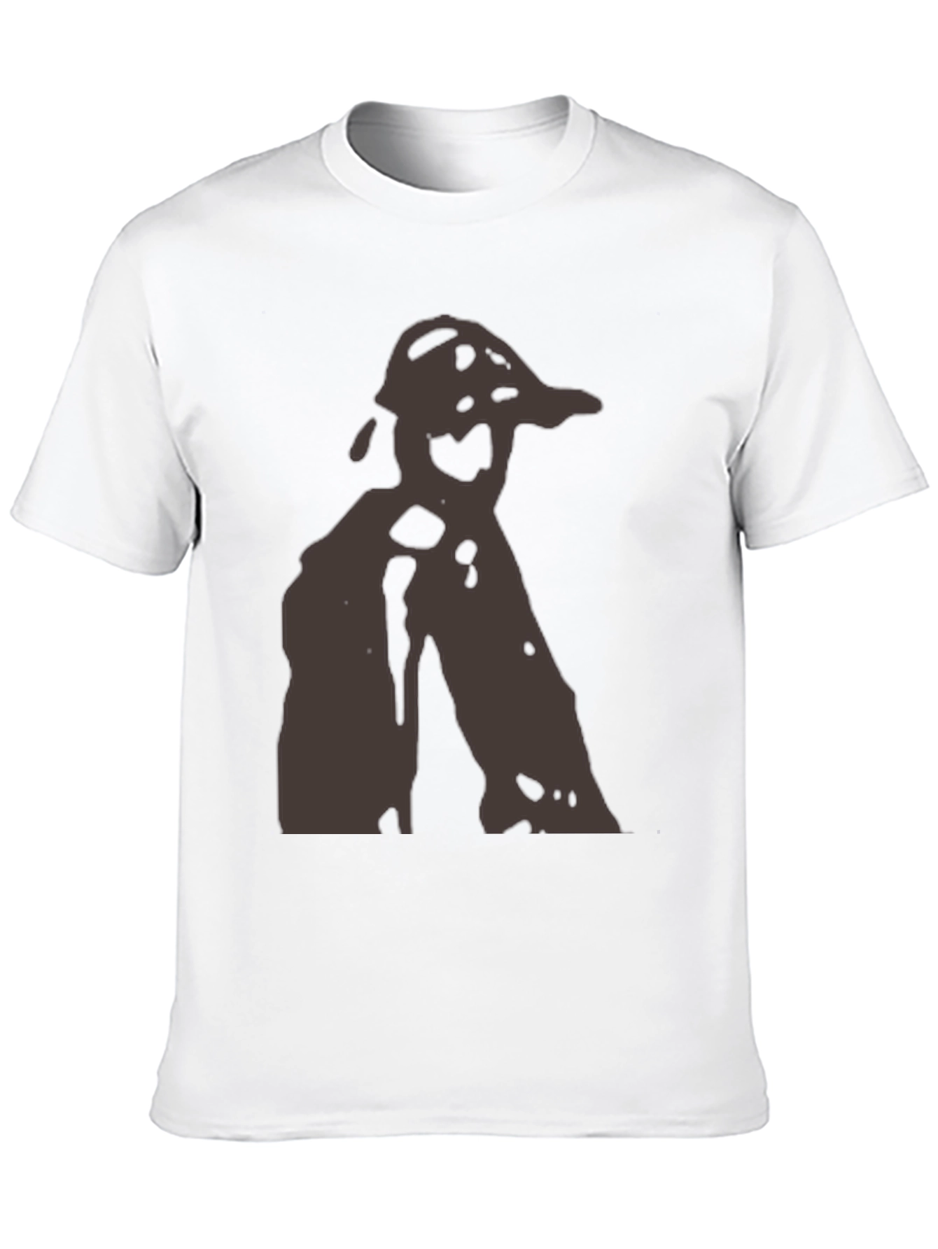 Abstract Silhouette Graphic Black Tee