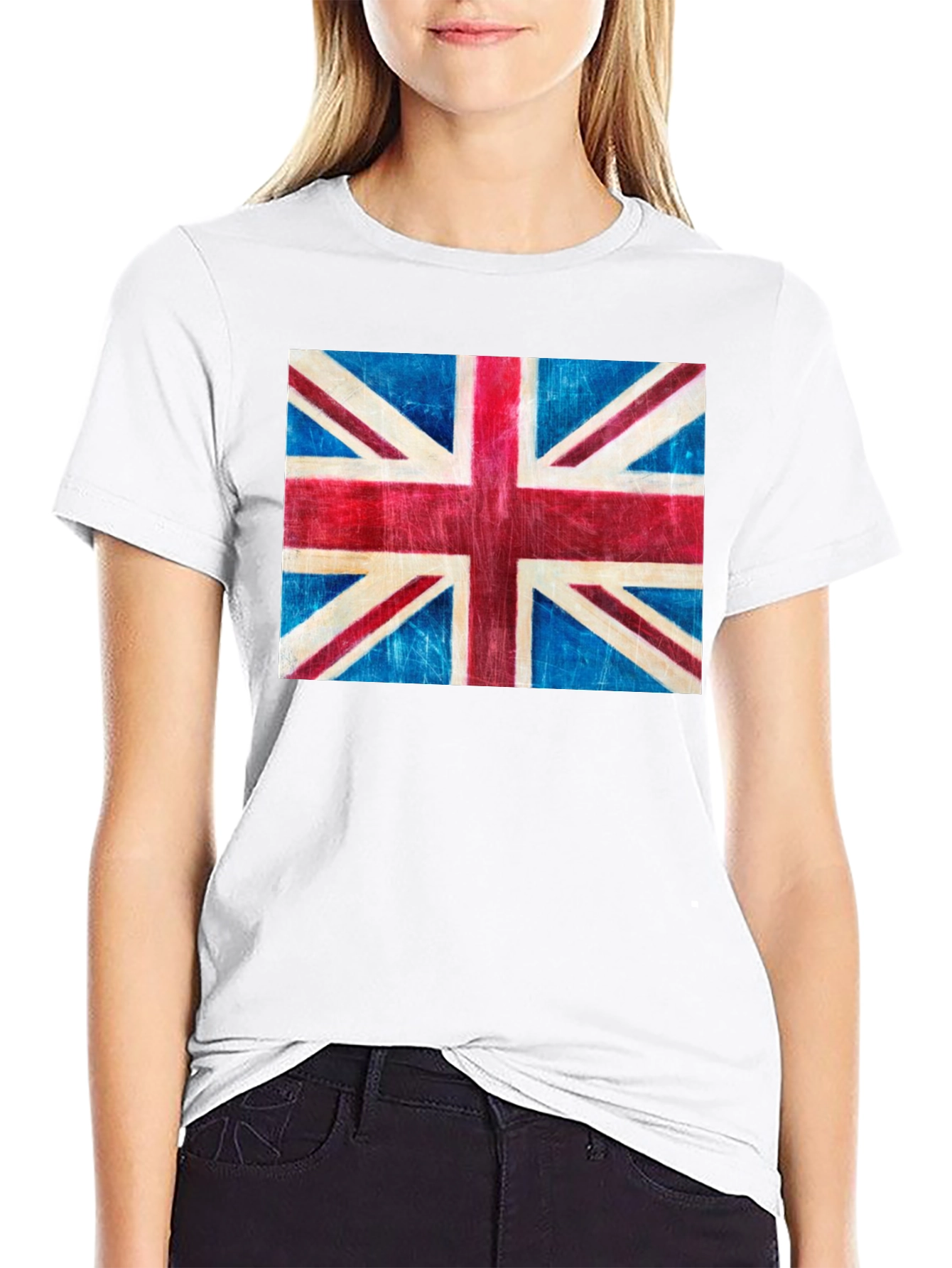 Union Jack Flag Graphic Tee - Black