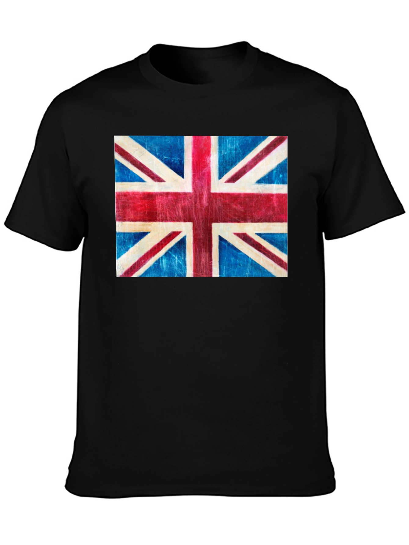 Union Jack Flag Graphic Tee - Black