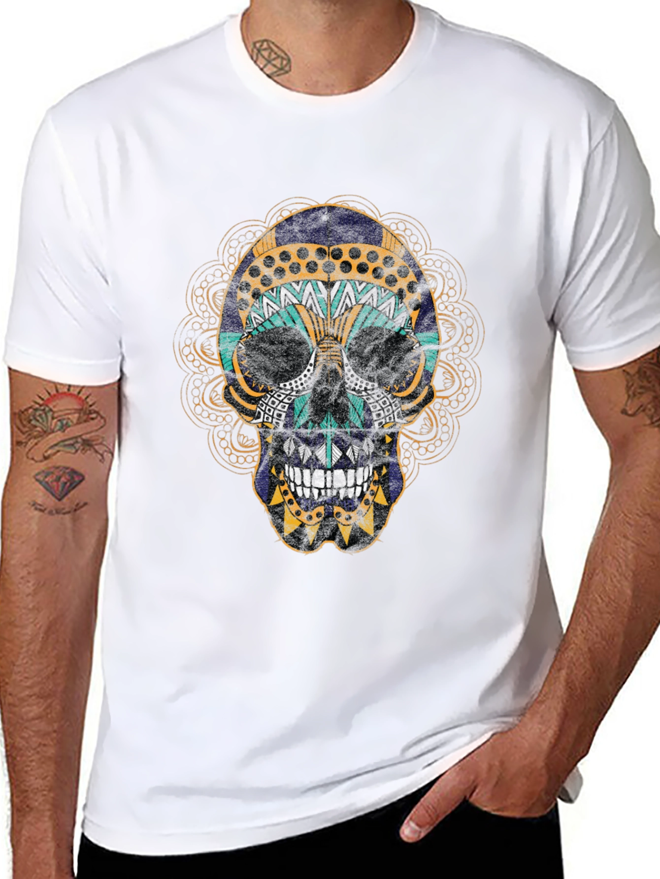Sugar Skull Graphic Tee - Unique Art Design
