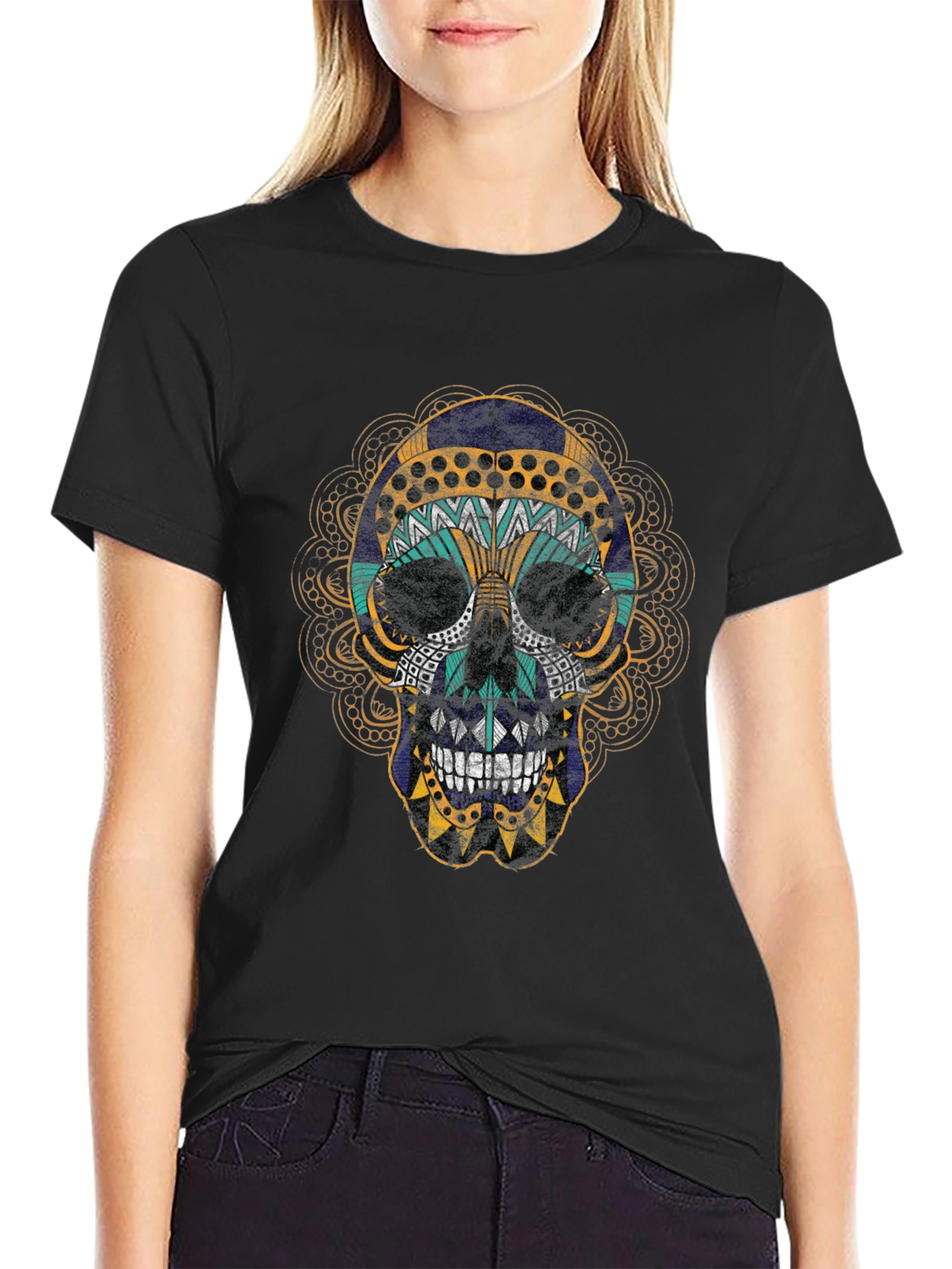 Sugar Skull Graphic Tee - Unique Art Design