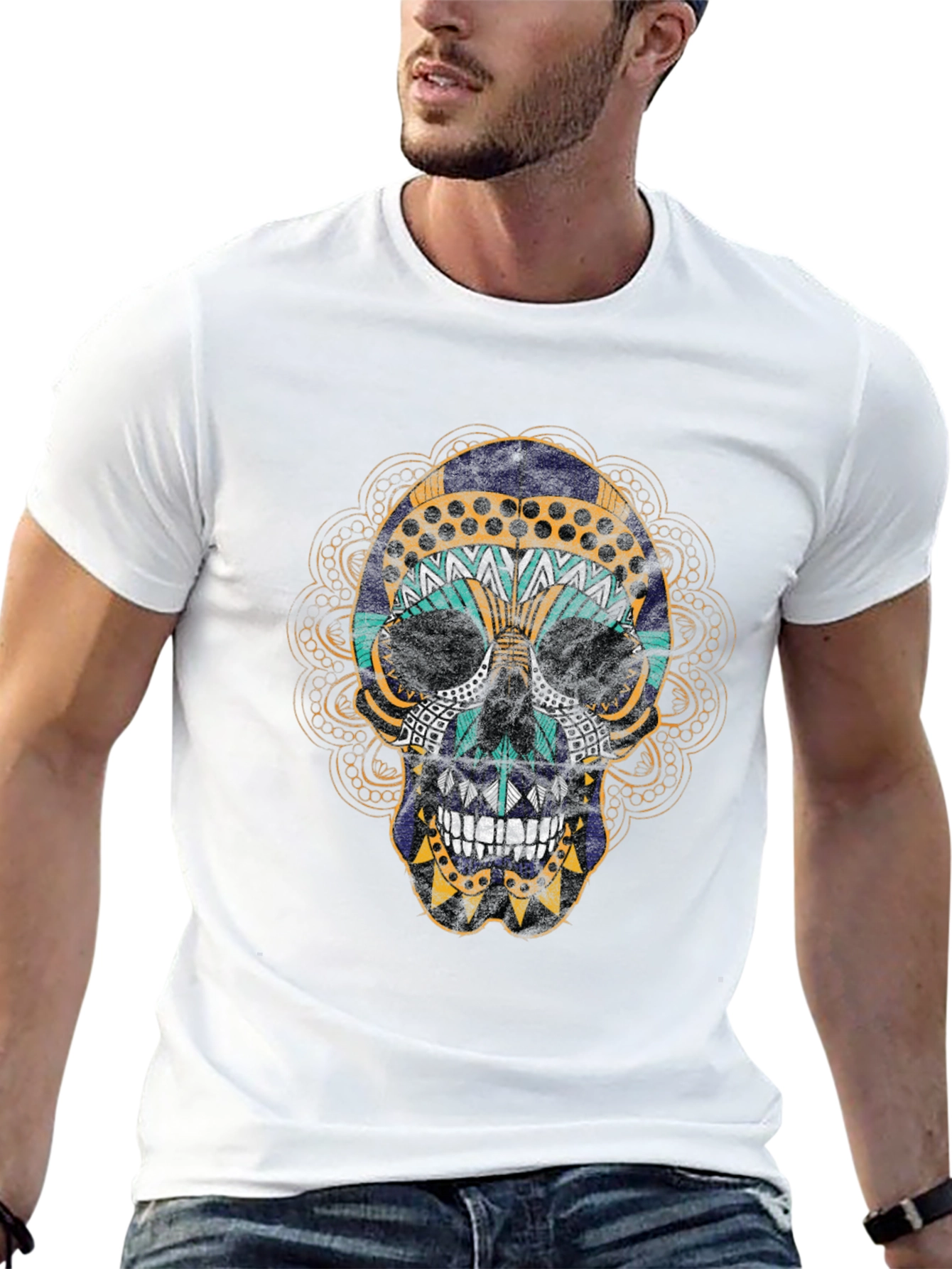 Sugar Skull Graphic Tee - Unique Art Design