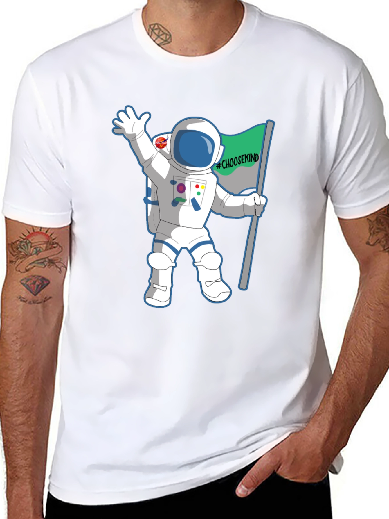 Choose Kind Astronaut Graphic T-Shirt