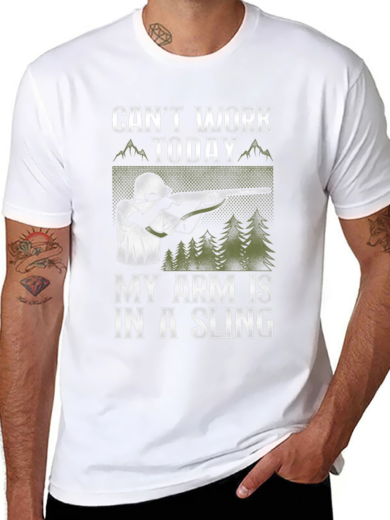 Cant Work Today Arm in Sling T-Shirt