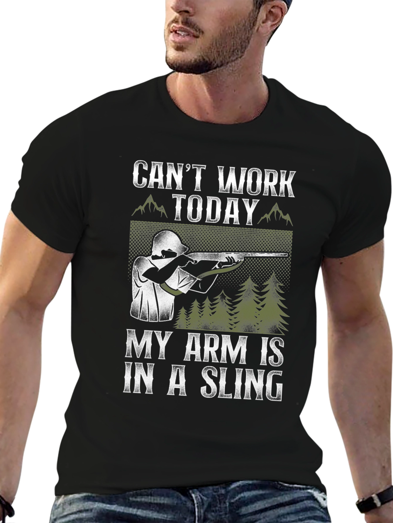 Cant Work Today Arm in Sling T-Shirt