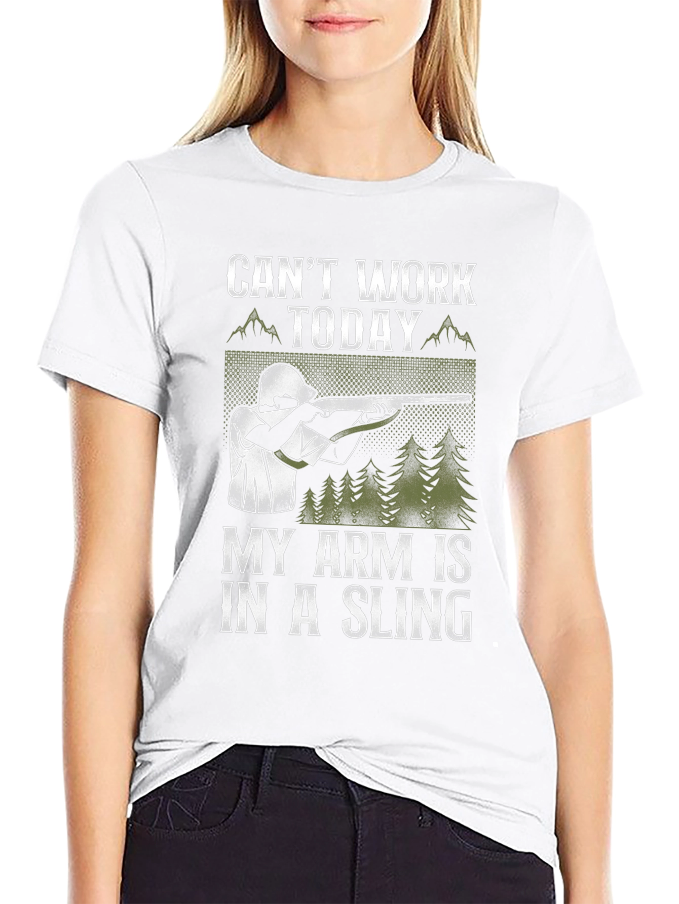 Cant Work Today Arm in Sling T-Shirt