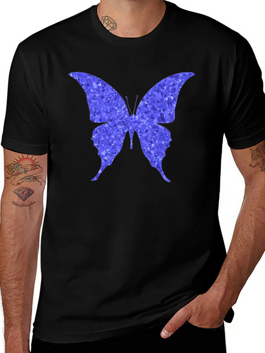 Geometric Butterfly Graphic T-Shirt - Stylish Mens Tee