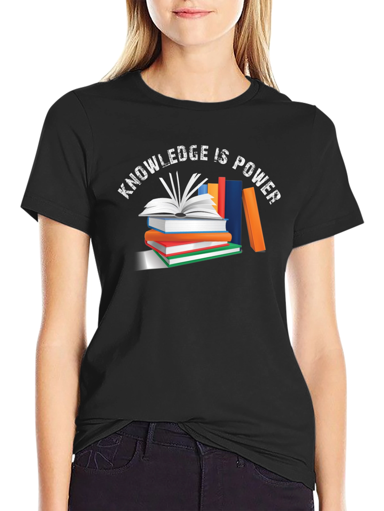 Knowledge is Power Graphic Tee - Black