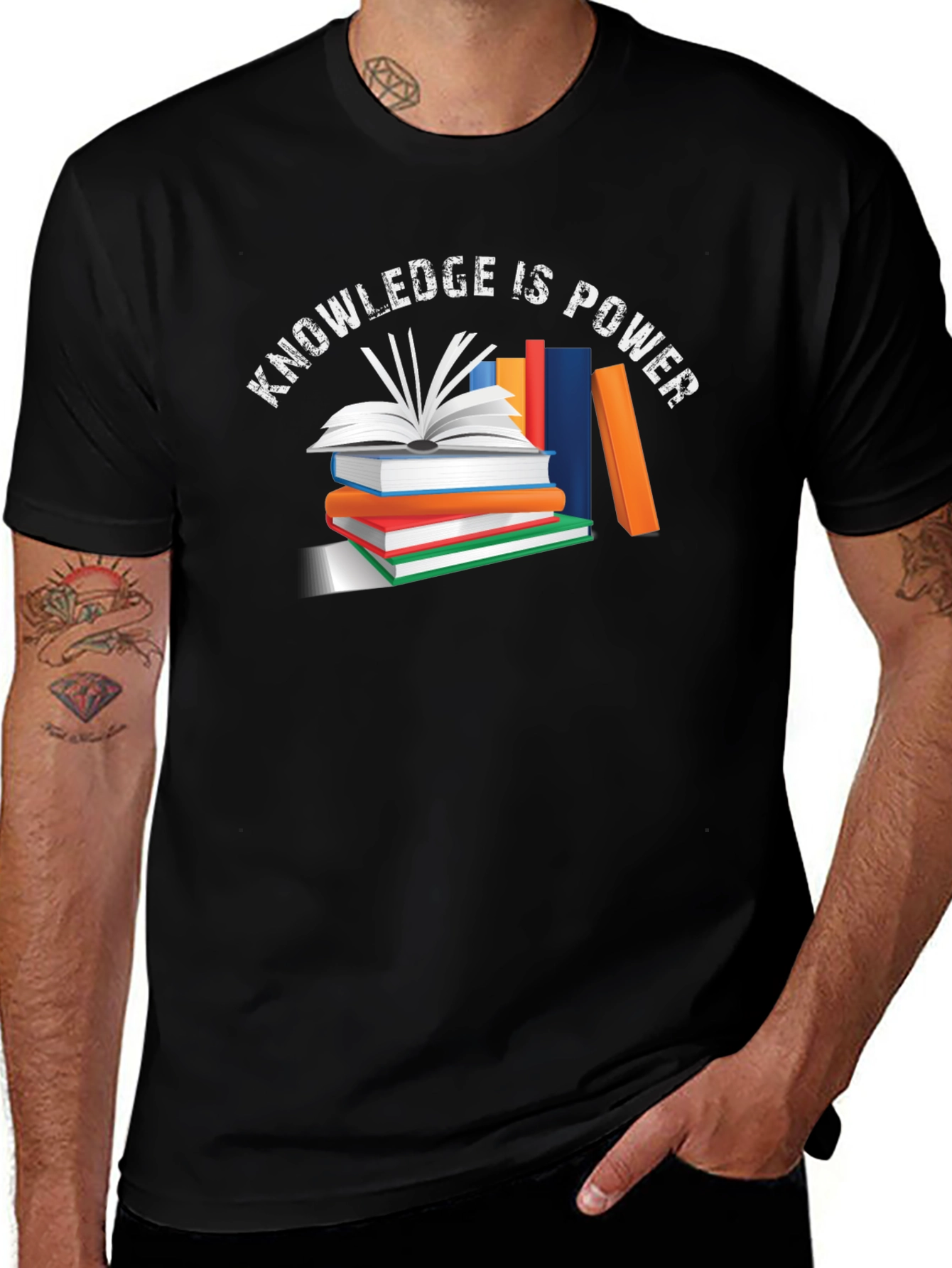 Knowledge is Power Graphic Tee - Black