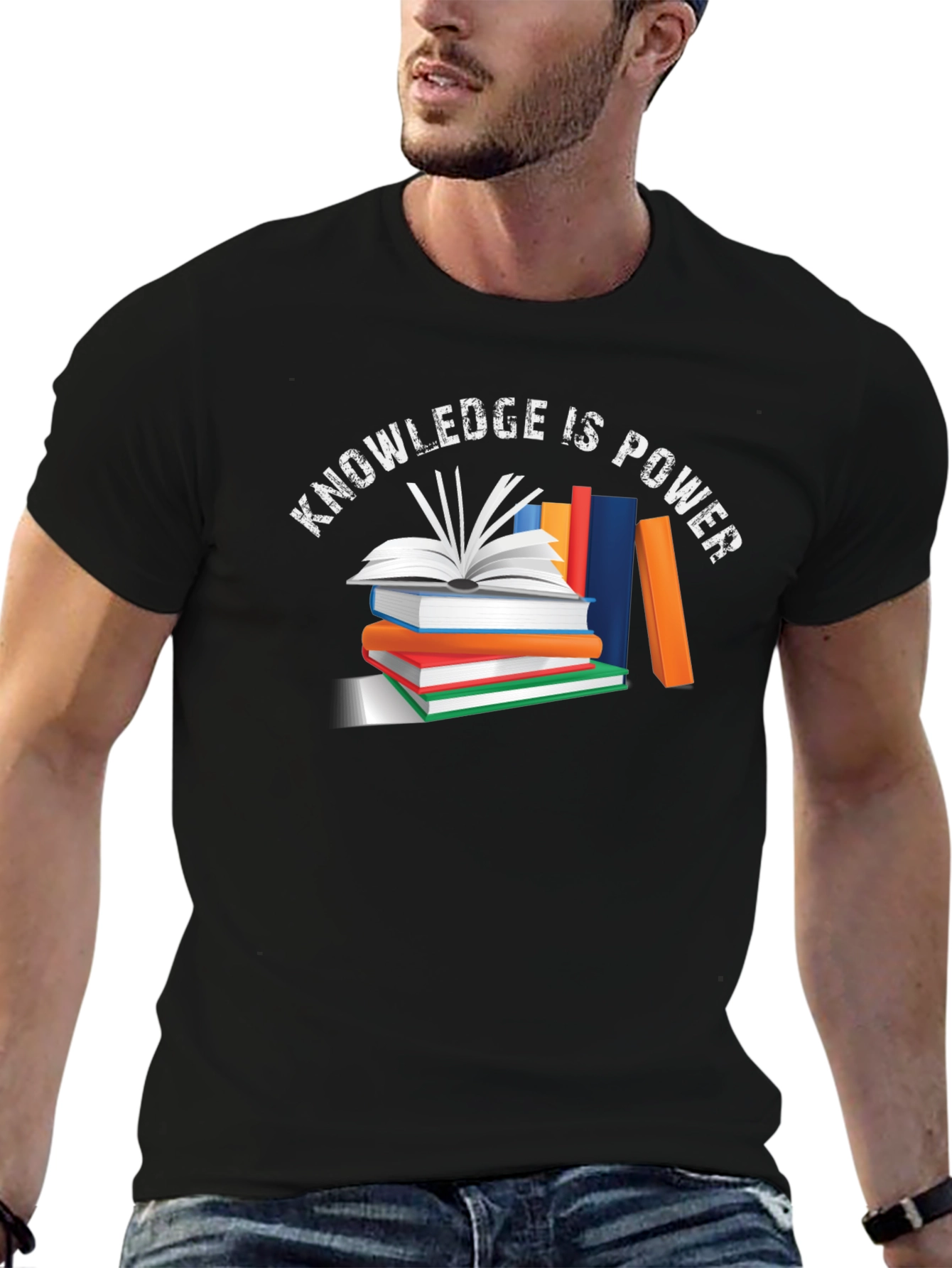 Knowledge is Power Graphic Tee - Black