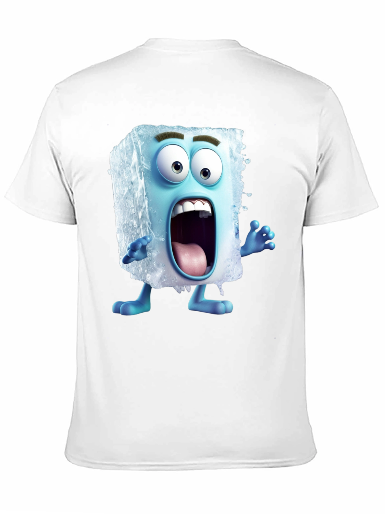 Cartoon Ice Cube Graphic T-Shirt