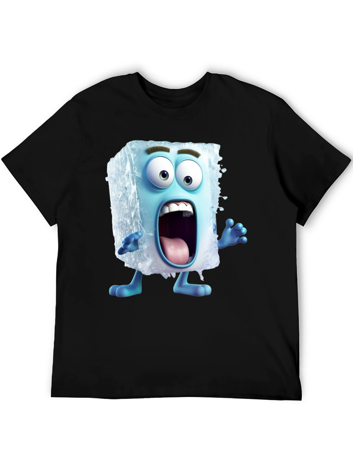 Cartoon Ice Cube Graphic T-Shirt
