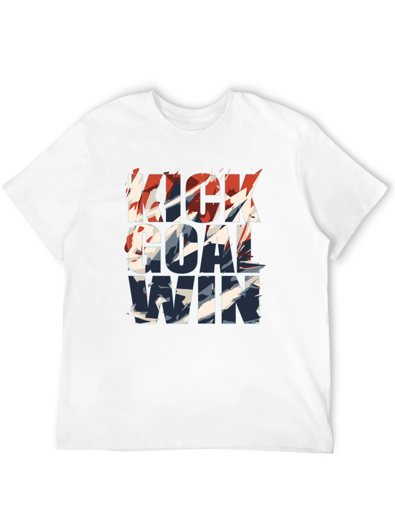 Kick Goal Win Graphic Tee - Trendy Soccer Shirt