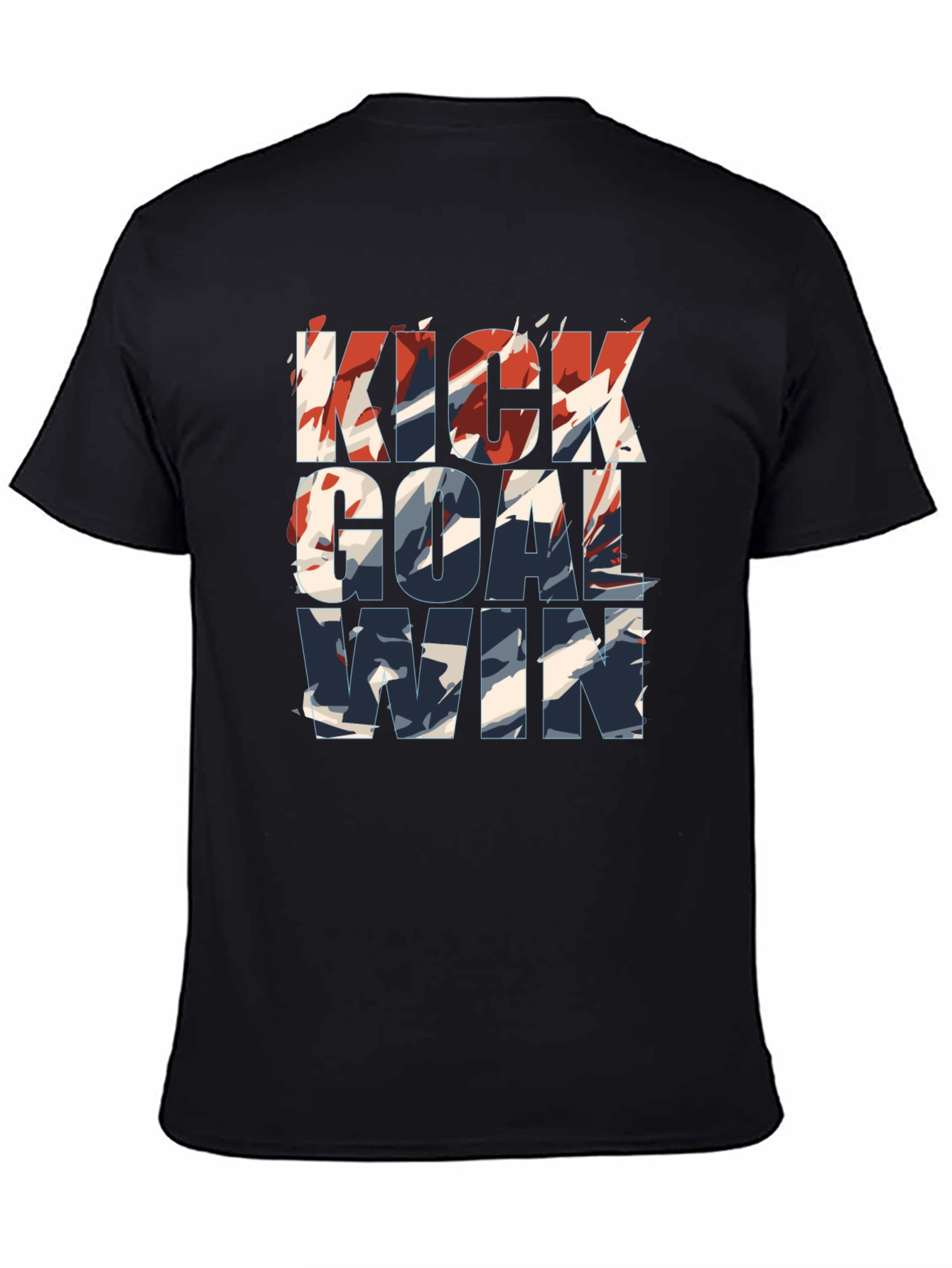 Kick Goal Win Graphic Tee - Trendy Soccer Shirt