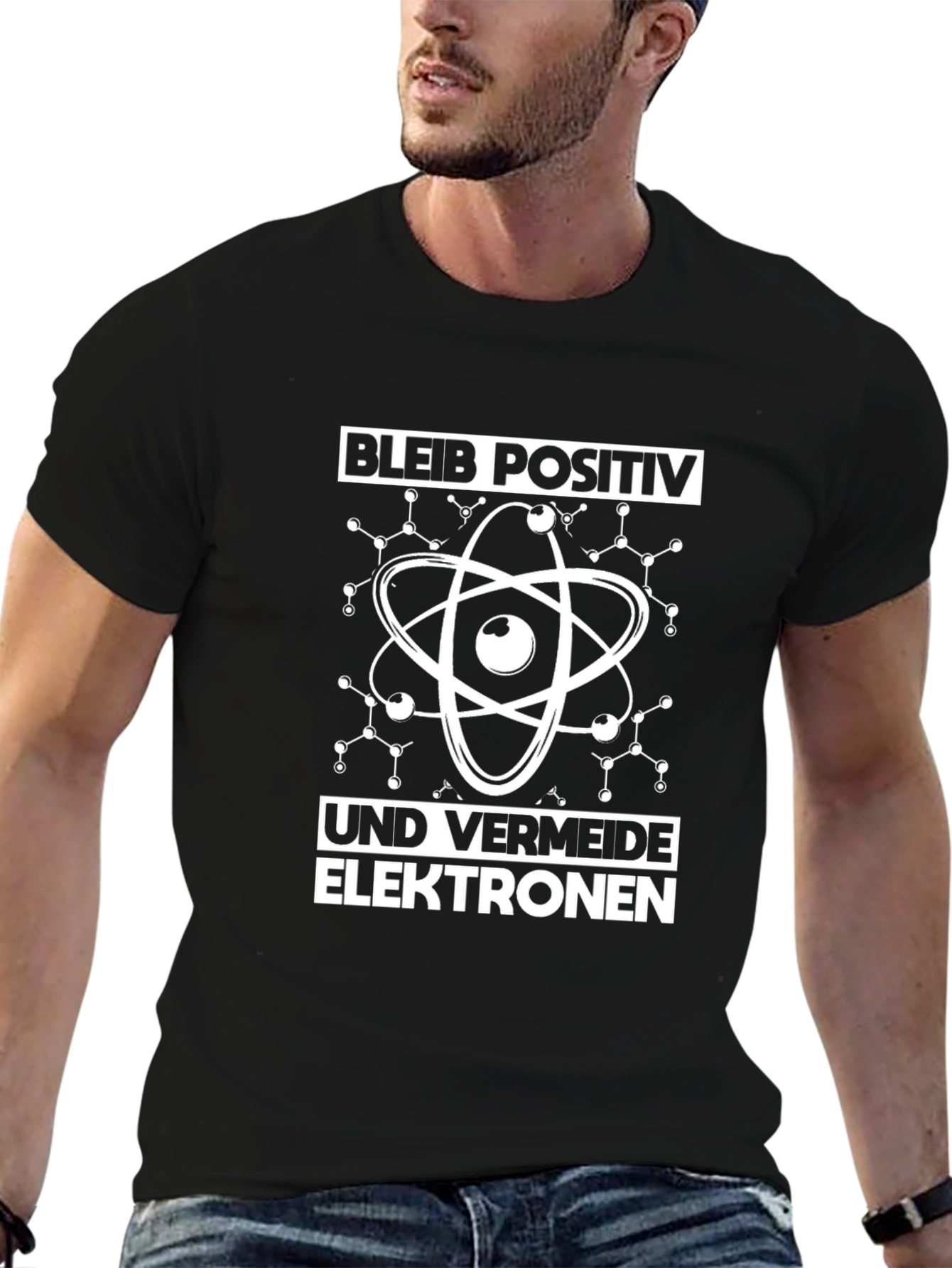 Stay Positive T-Shirt - Funny Science Atom Design