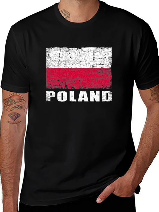 Poland Flag T-Shirt - Vintage Style Polish Pride Tee