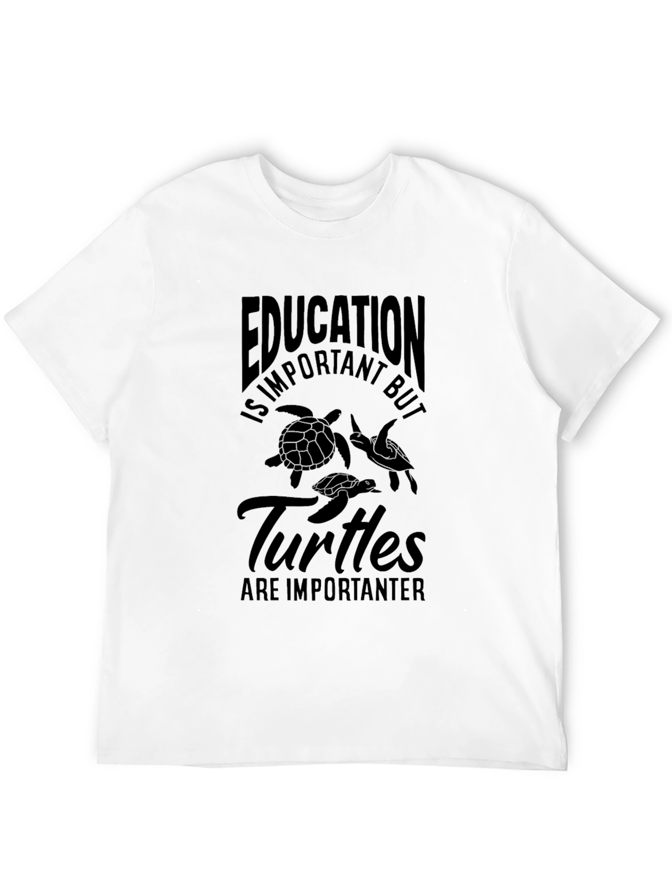 Education vs. Turtles T-Shirt