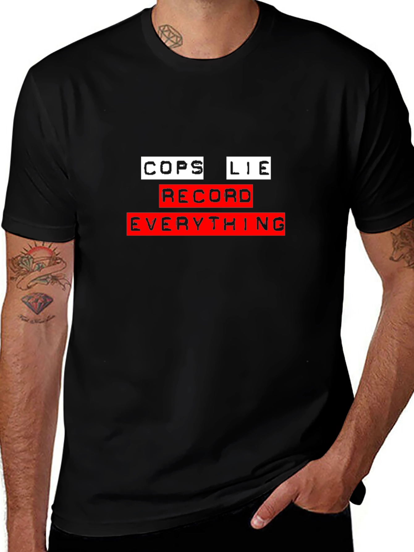 Cops Lie Record Everything Graphic Tee