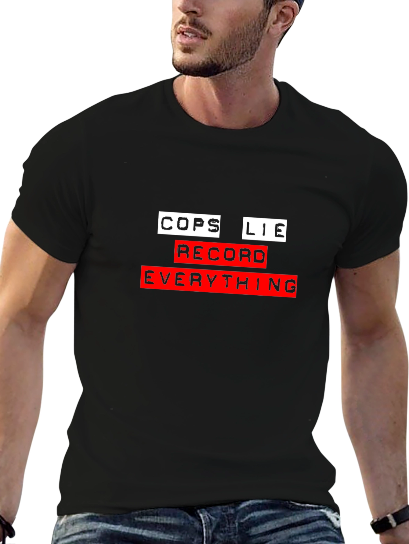 Cops Lie Record Everything Graphic Tee