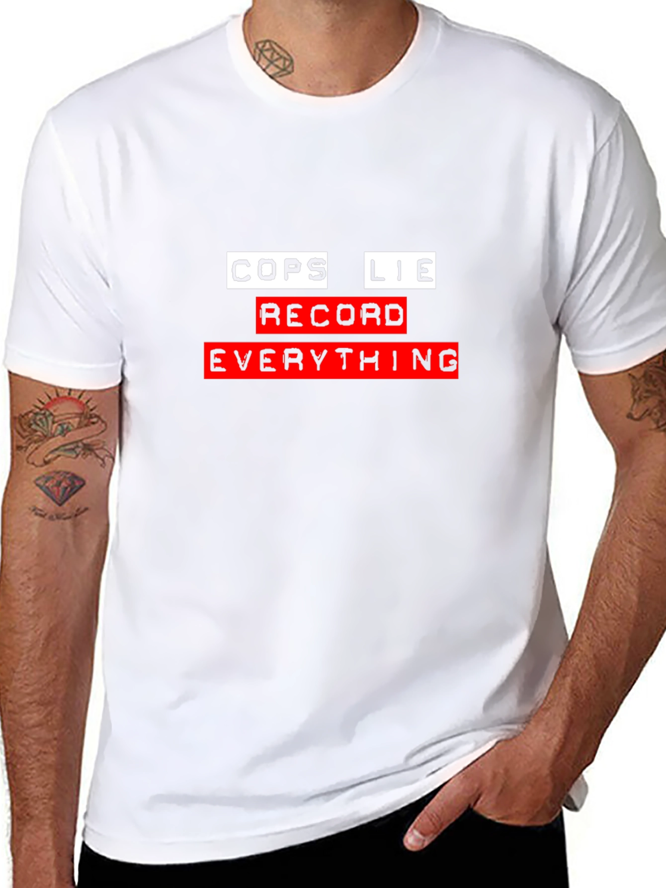 Cops Lie Record Everything Graphic Tee