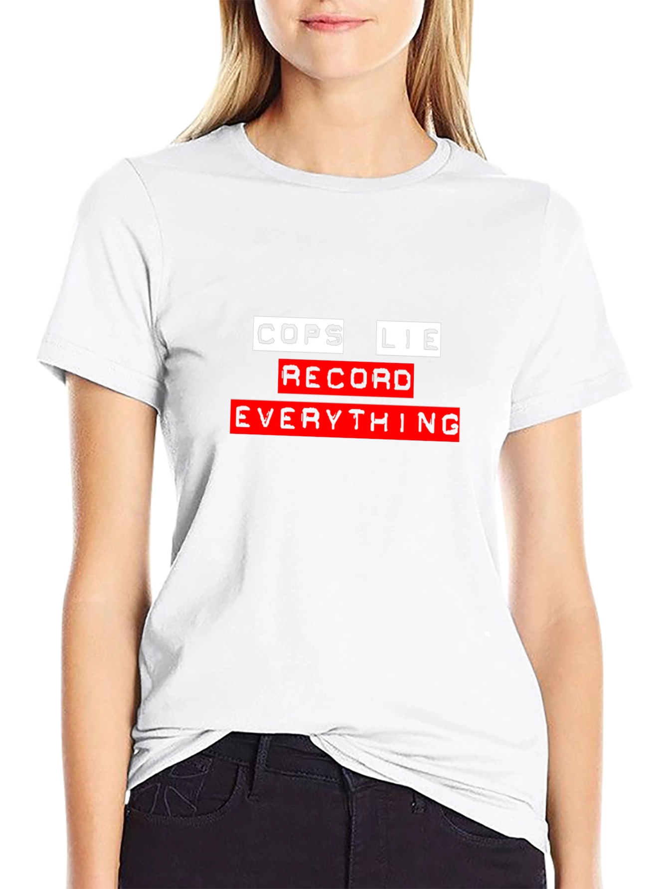Cops Lie Record Everything Graphic Tee