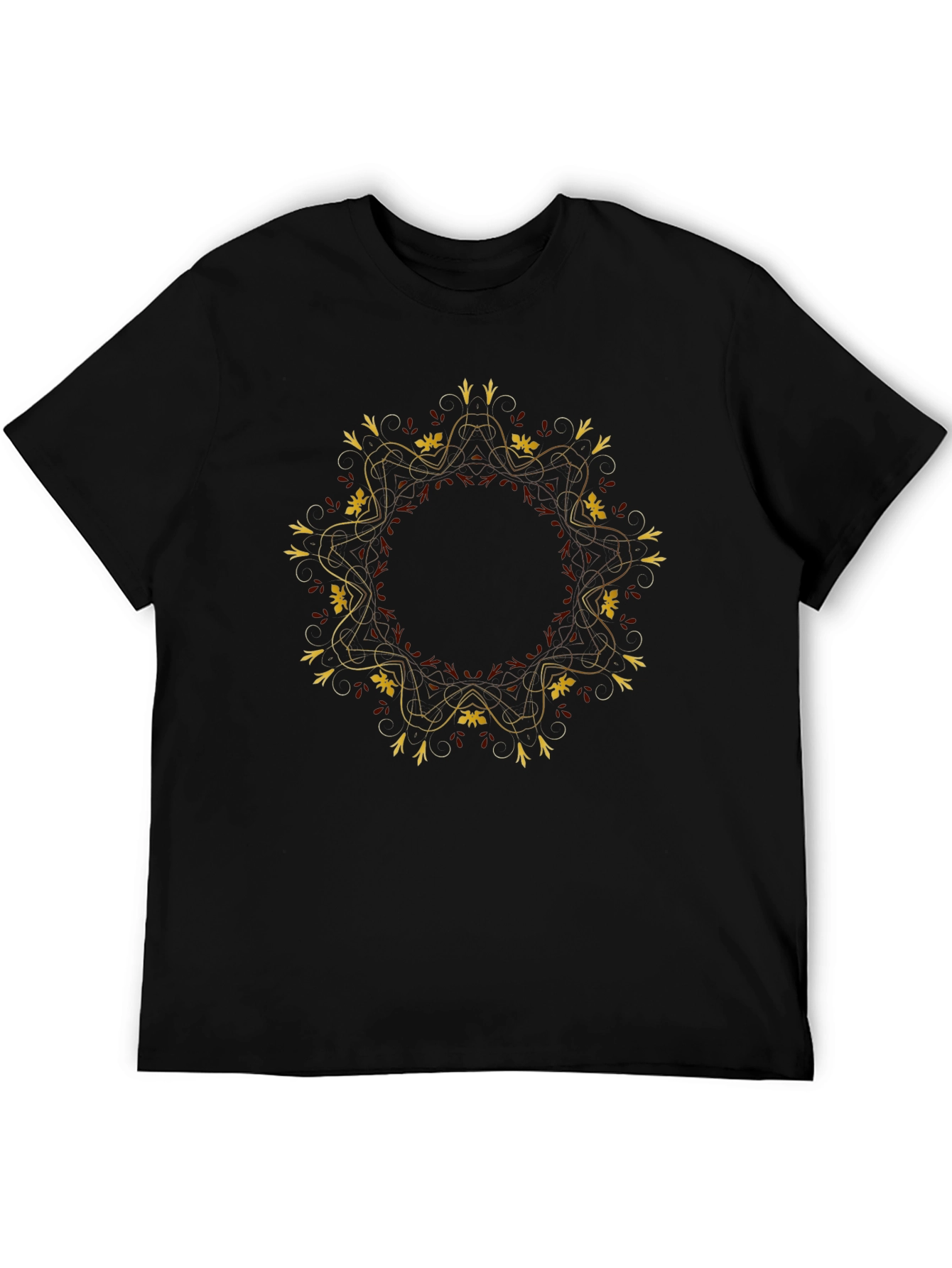 Elegant Mandala Graphic T-Shirt - Unisex Black Tee