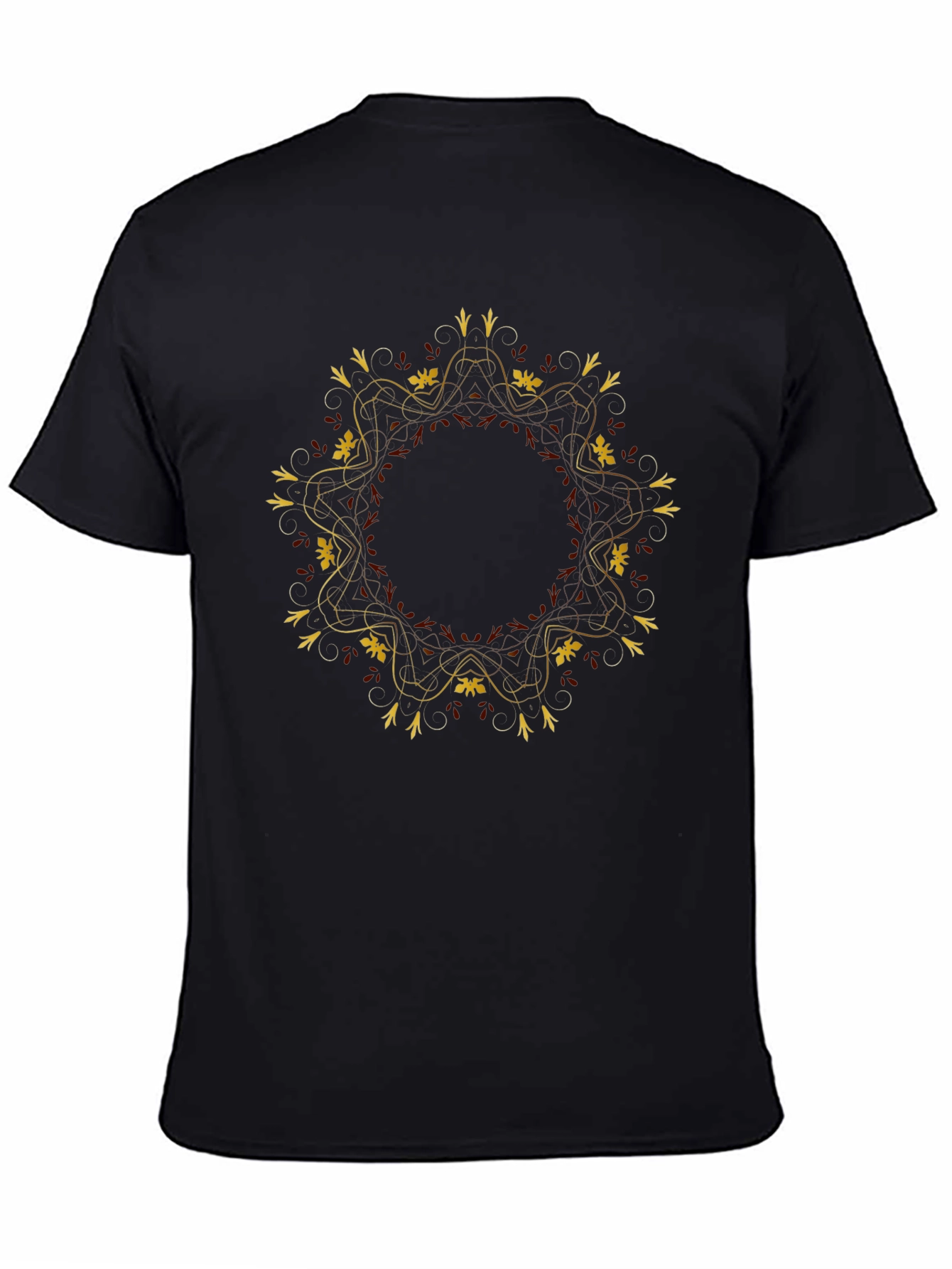 Elegant Mandala Graphic T-Shirt - Unisex Black Tee
