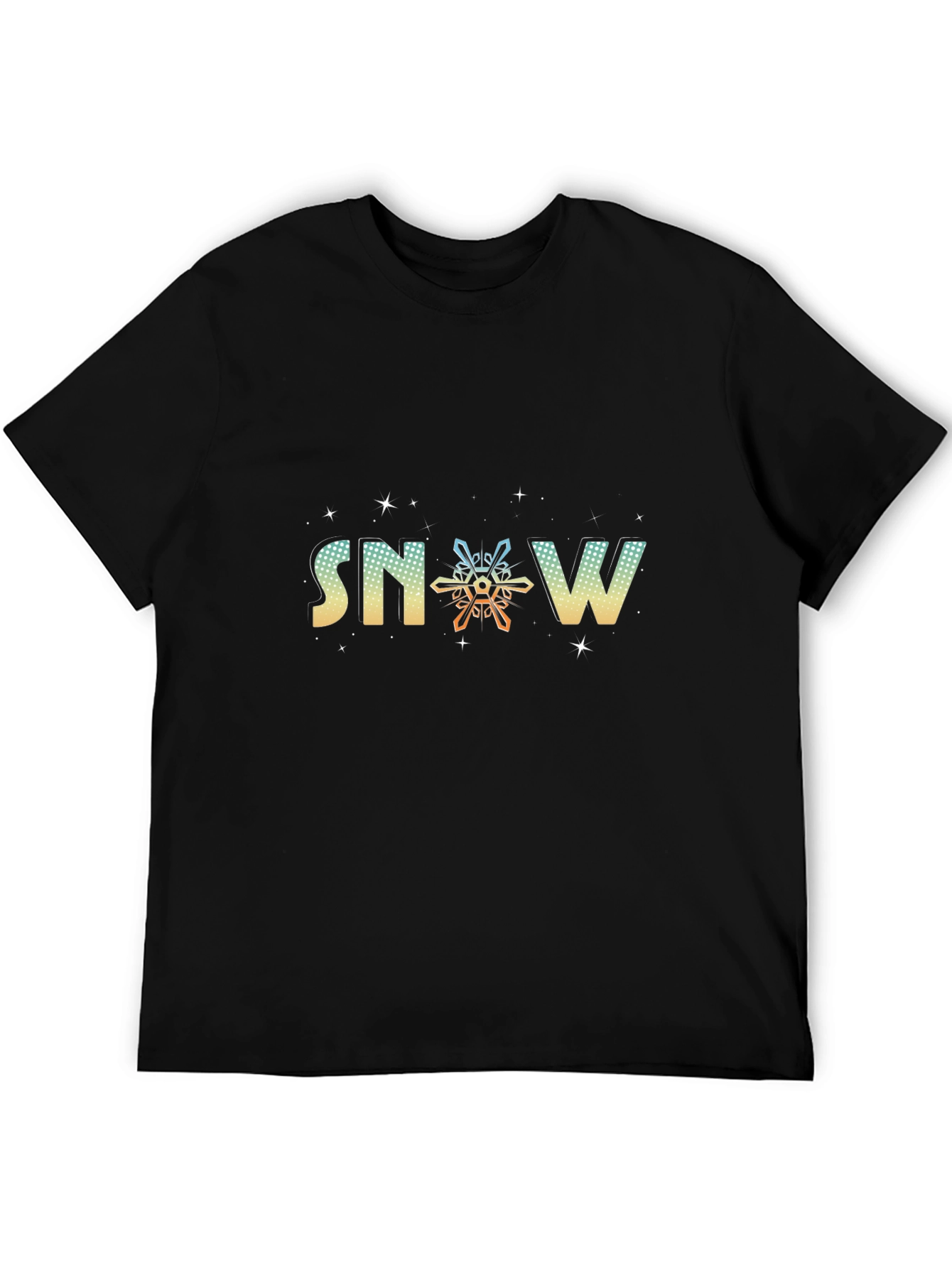 Snowflake Graphic Black Tee