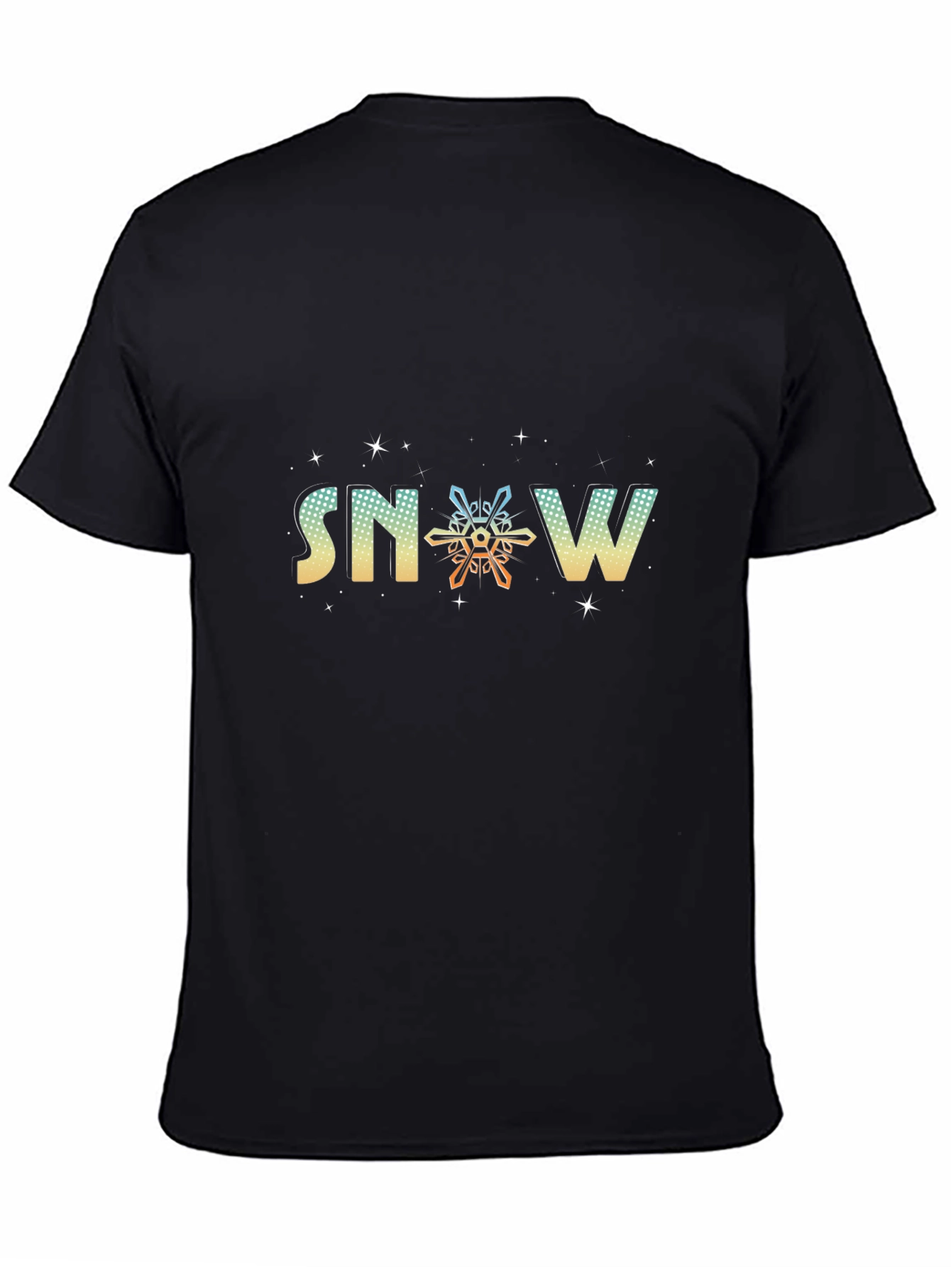 Snowflake Graphic Black Tee