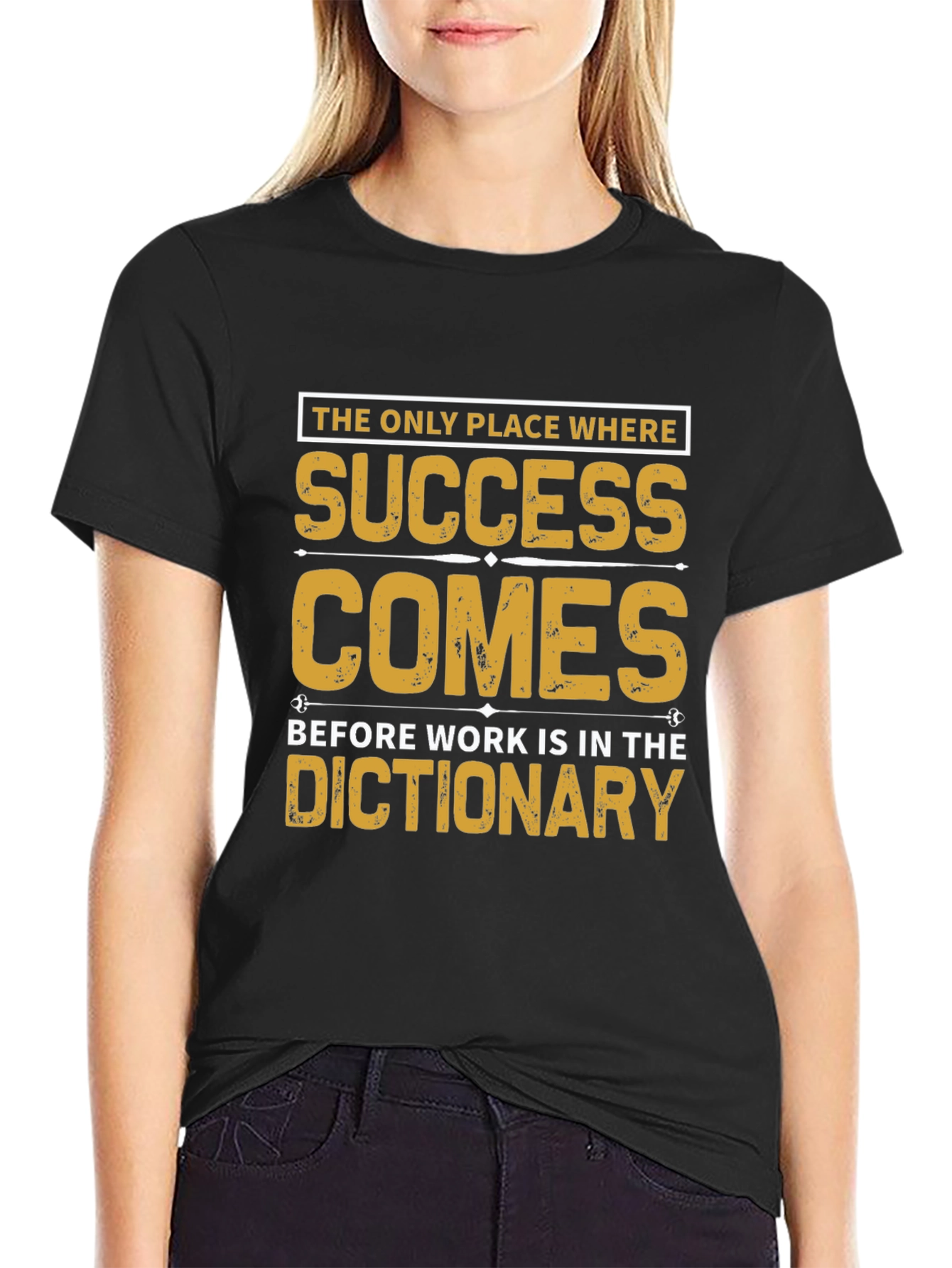 Success Before Work Black Graphic Tee