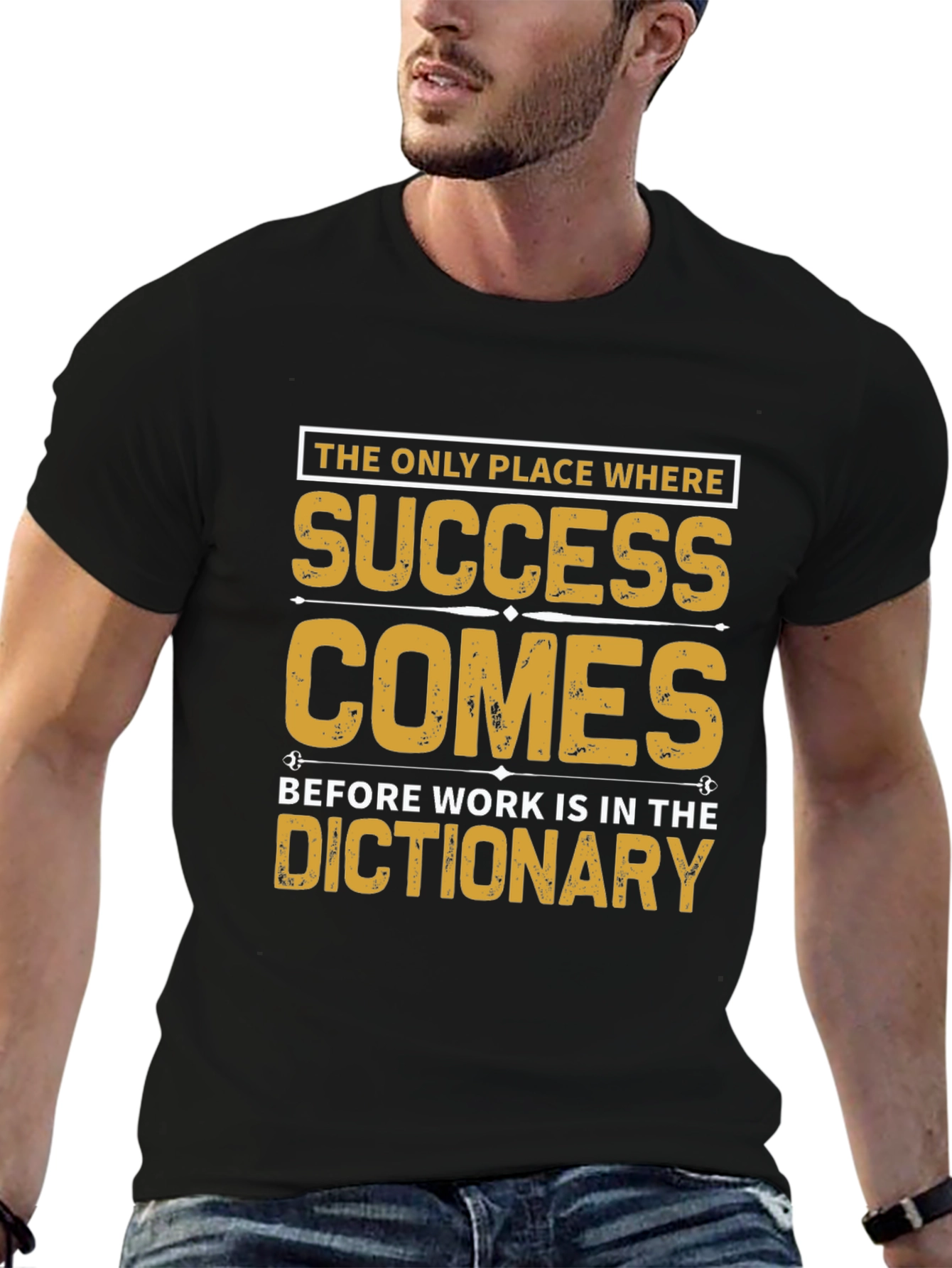 Success Before Work Black Graphic Tee