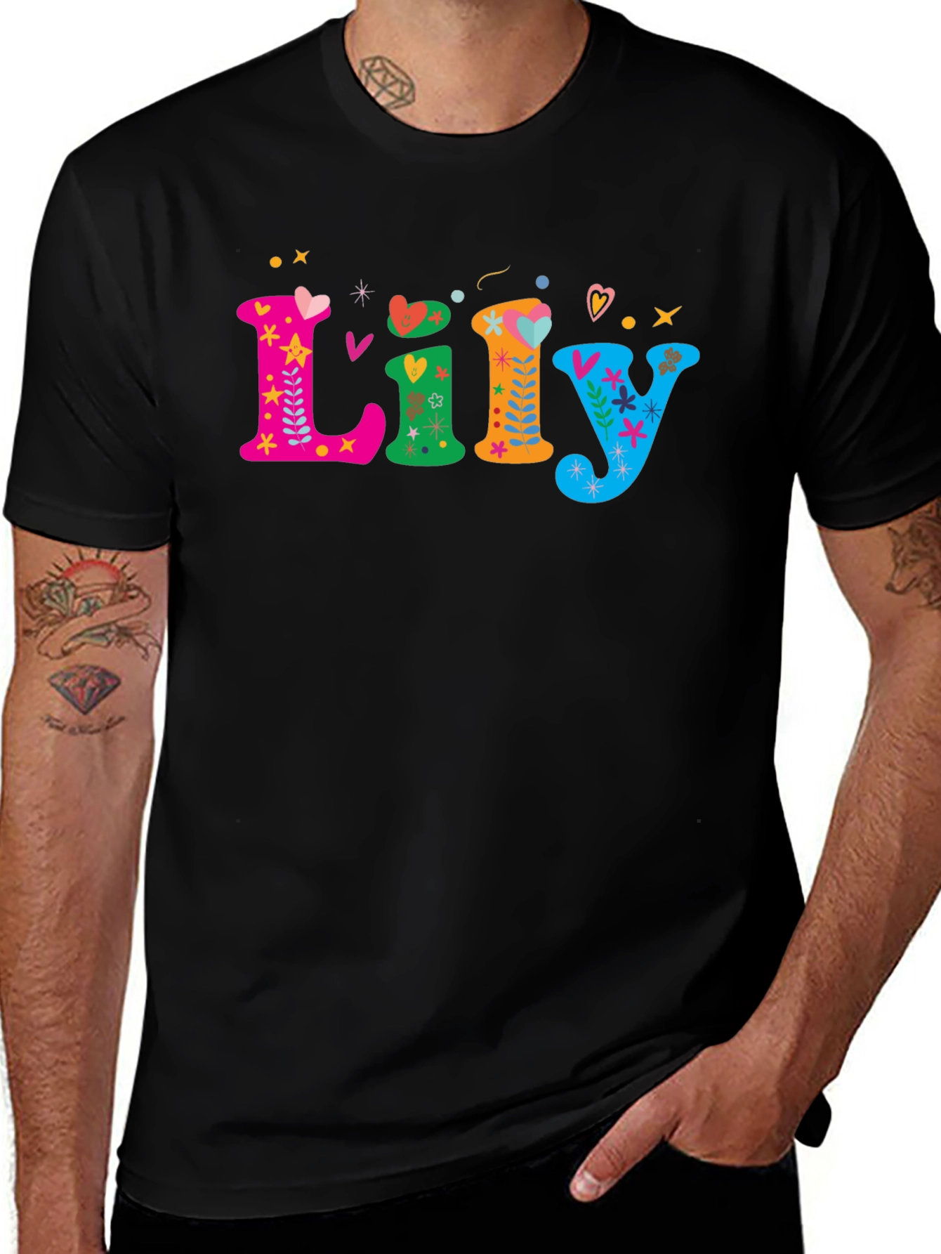 Lily Funky Name T-Shirt - Unique Personalized Gift