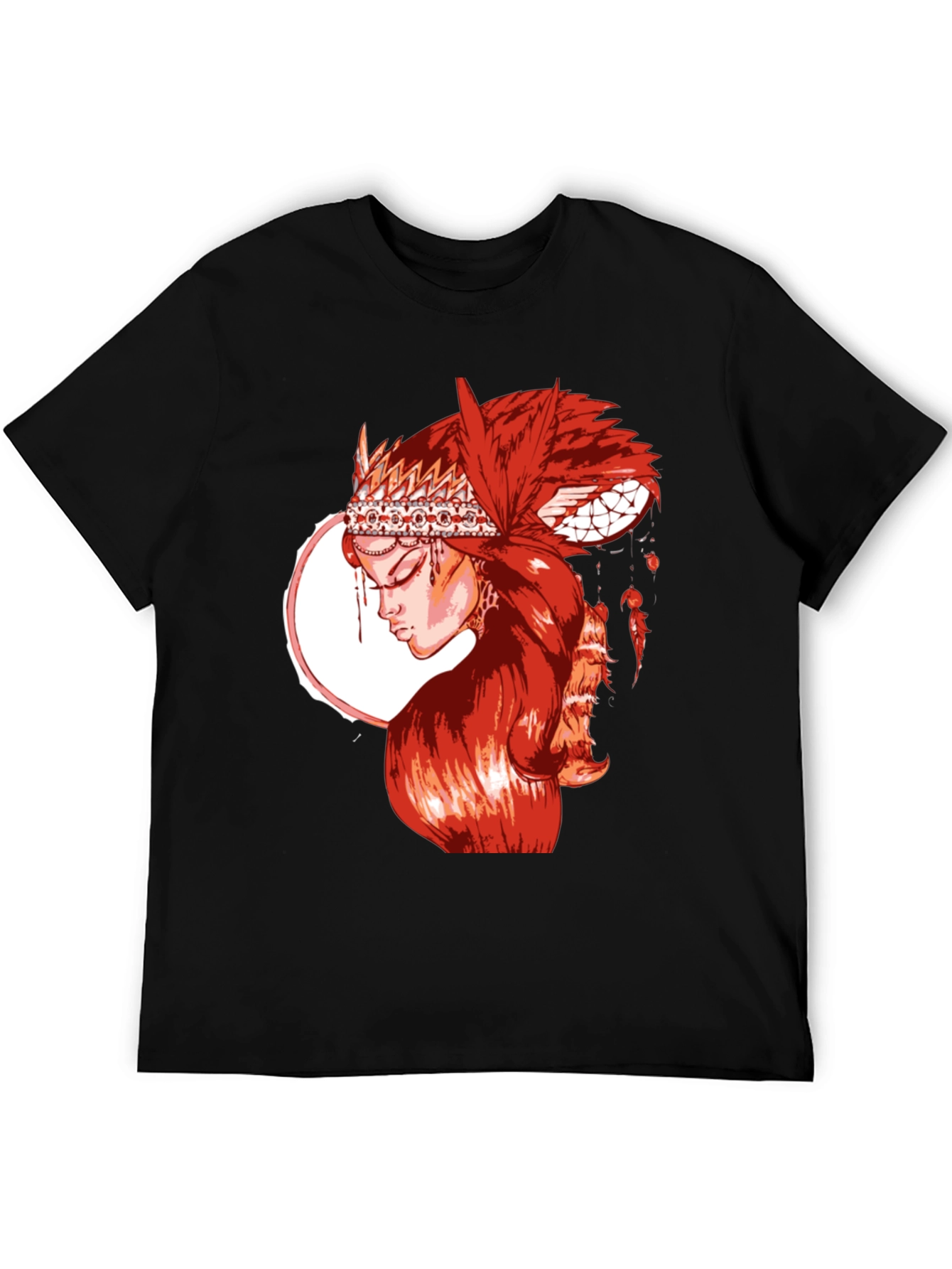 Red Indian Girl Graphic T-Shirt