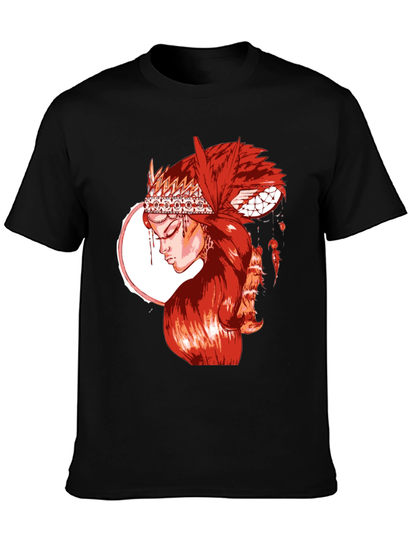 Red Indian Girl Graphic T-Shirt