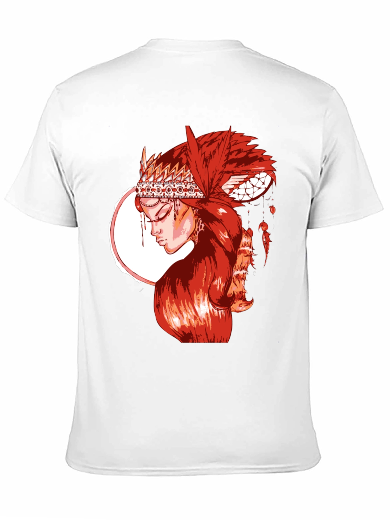 Red Indian Girl Graphic T-Shirt