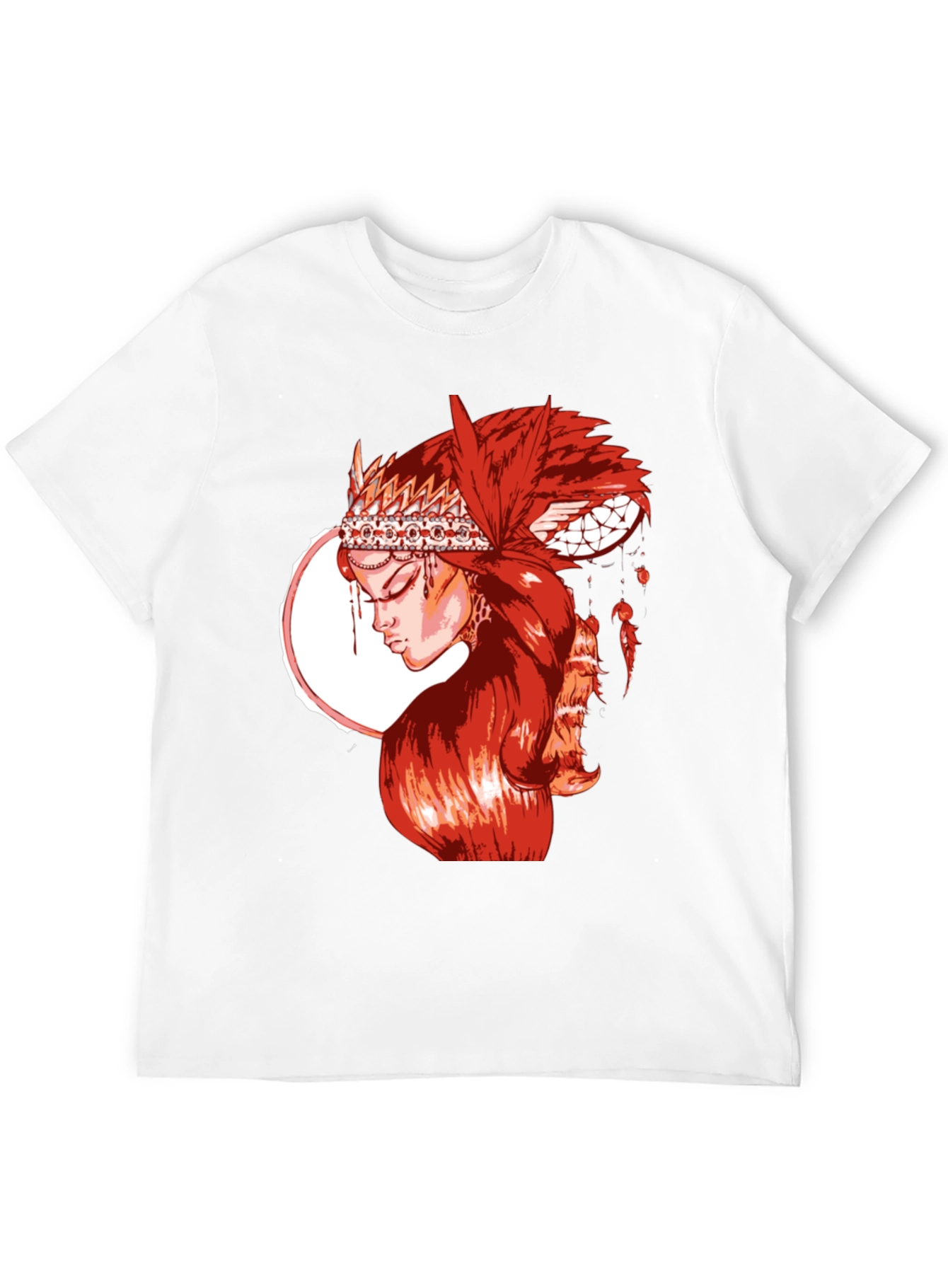 Red Indian Girl Graphic T-Shirt