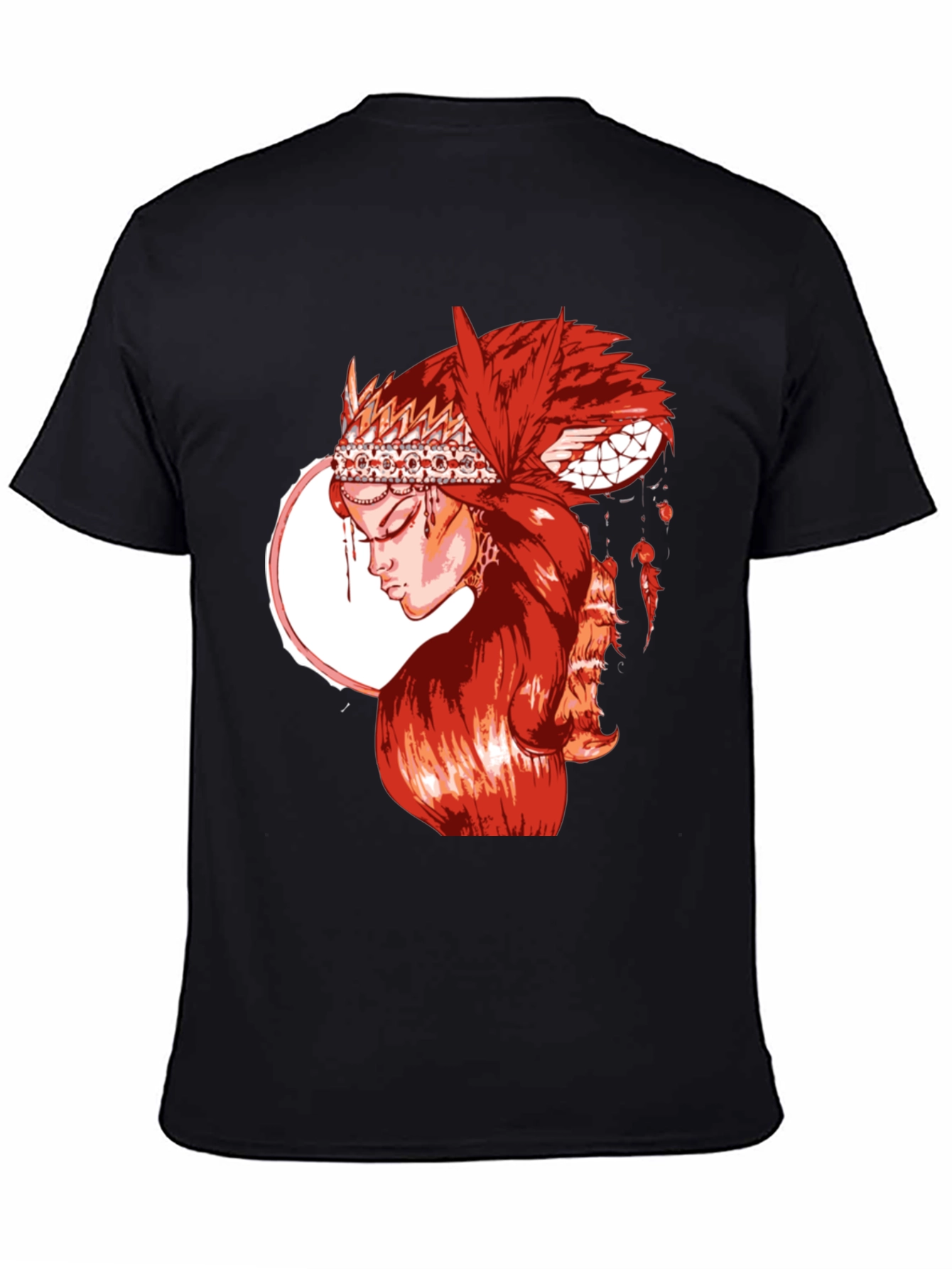 Red Indian Girl Graphic T-Shirt