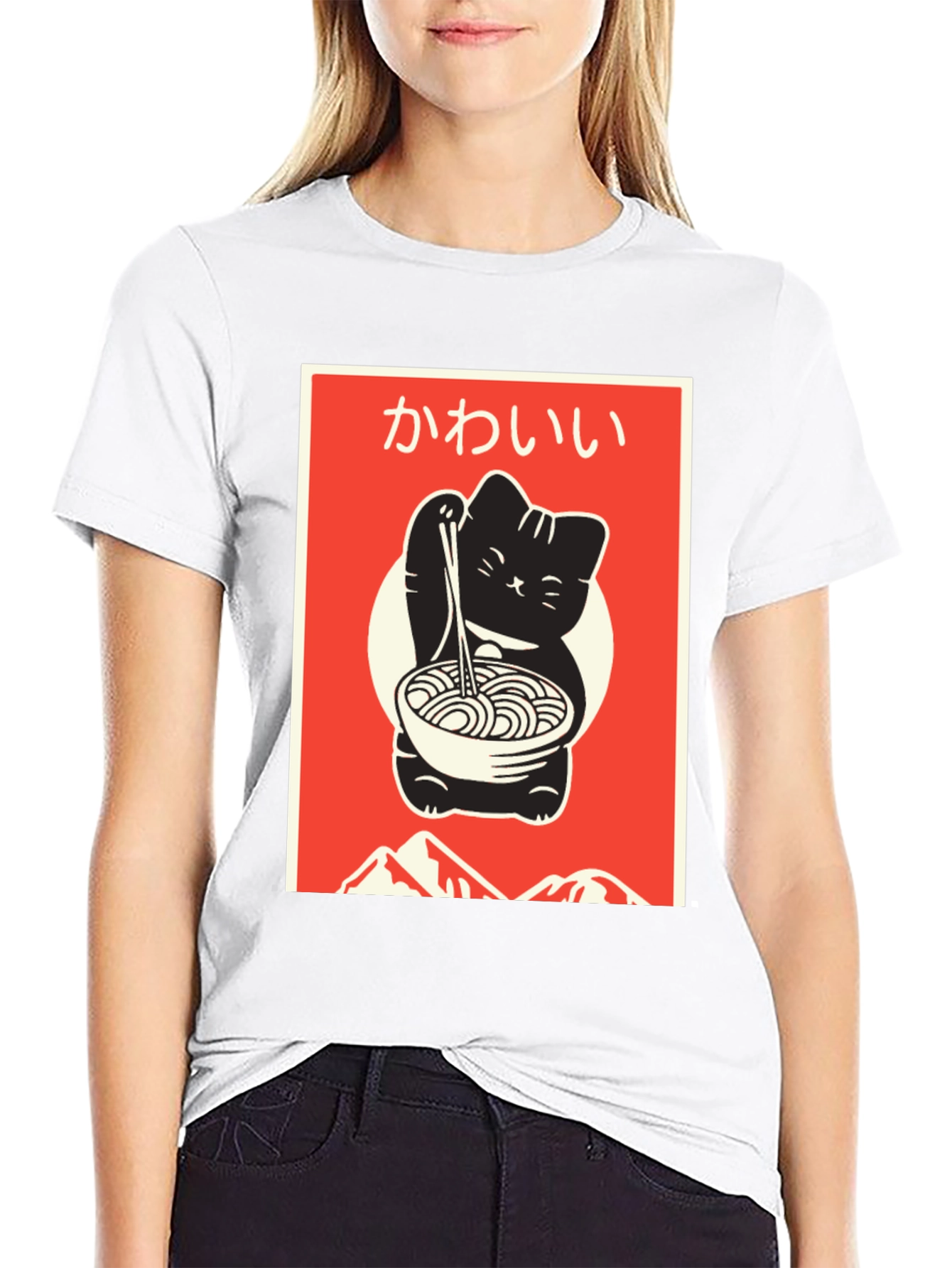 Kawaii Ramen Cat T-Shirt - Stylish Anime Inspired Design
