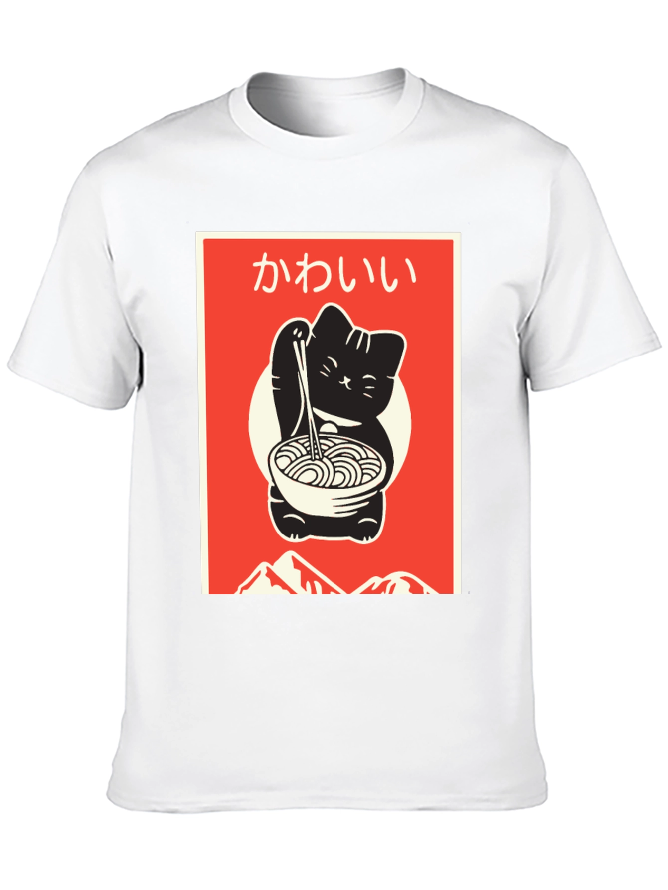 Kawaii Ramen Cat T-Shirt - Stylish Anime Inspired Design