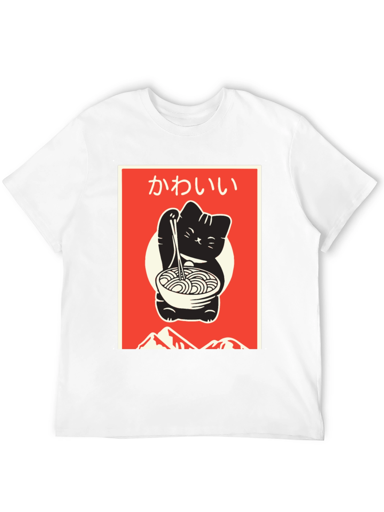 Kawaii Ramen Cat T-Shirt - Stylish Anime Inspired Design