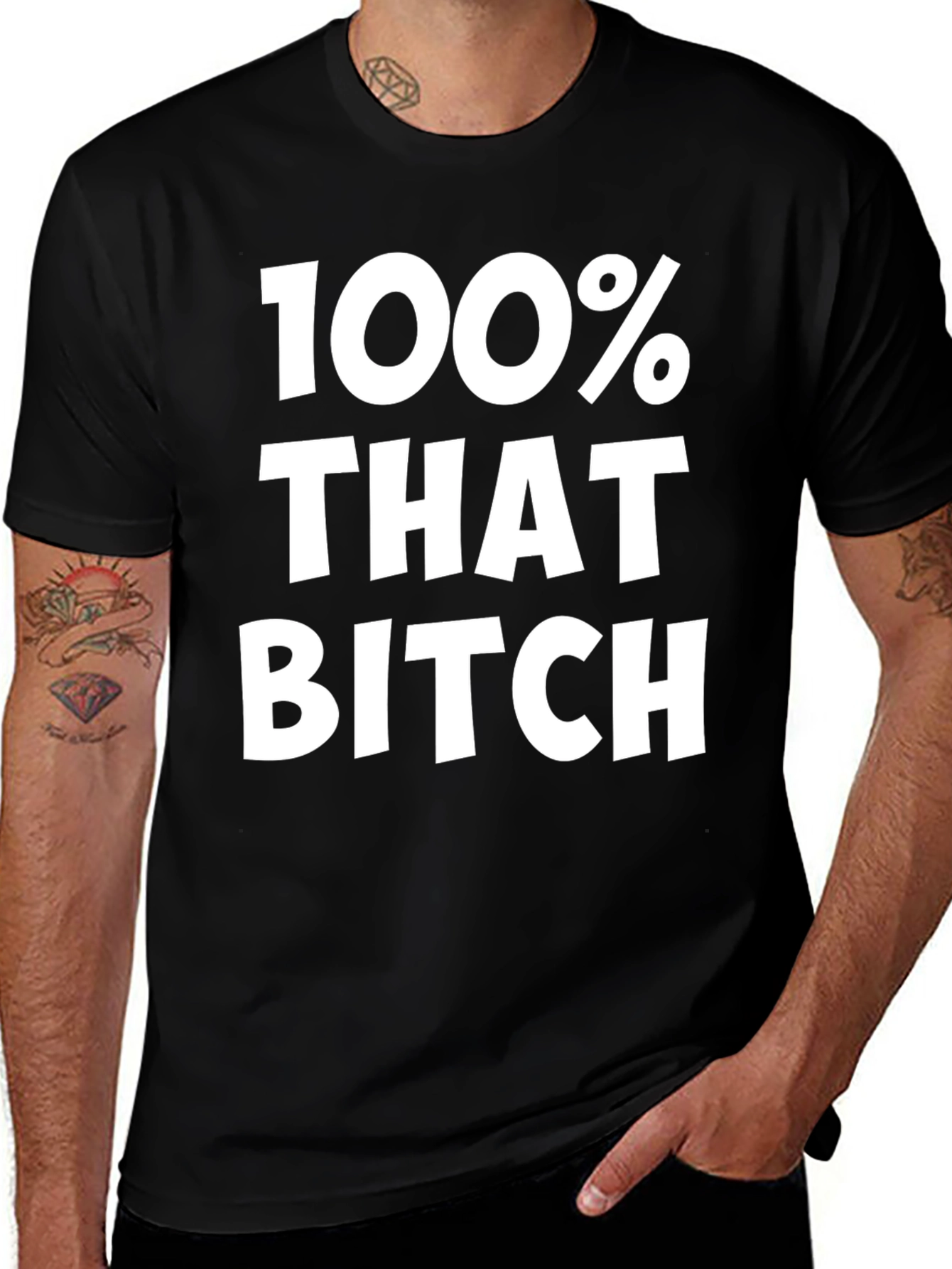 100% That Bitch Black Graphic Tee
