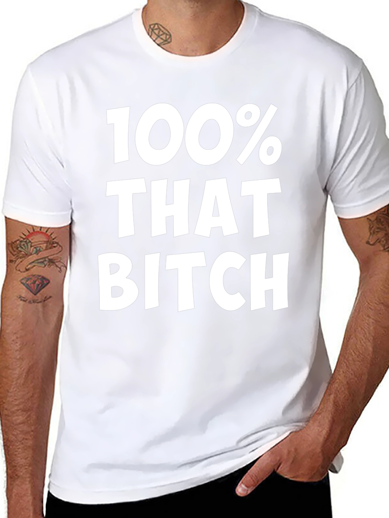 100% That Bitch Black Graphic Tee