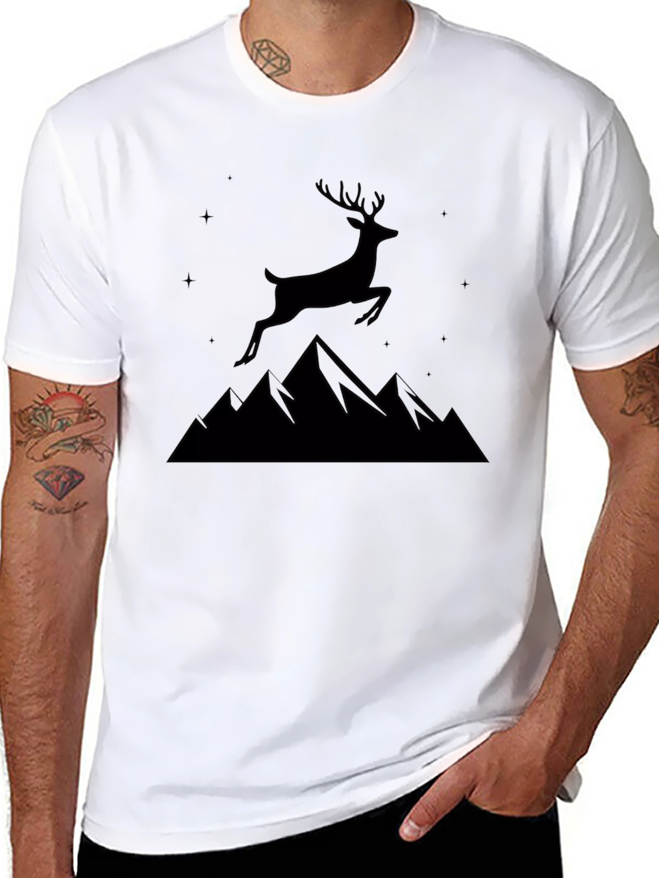 Black Deer Mountain Graphic Tee