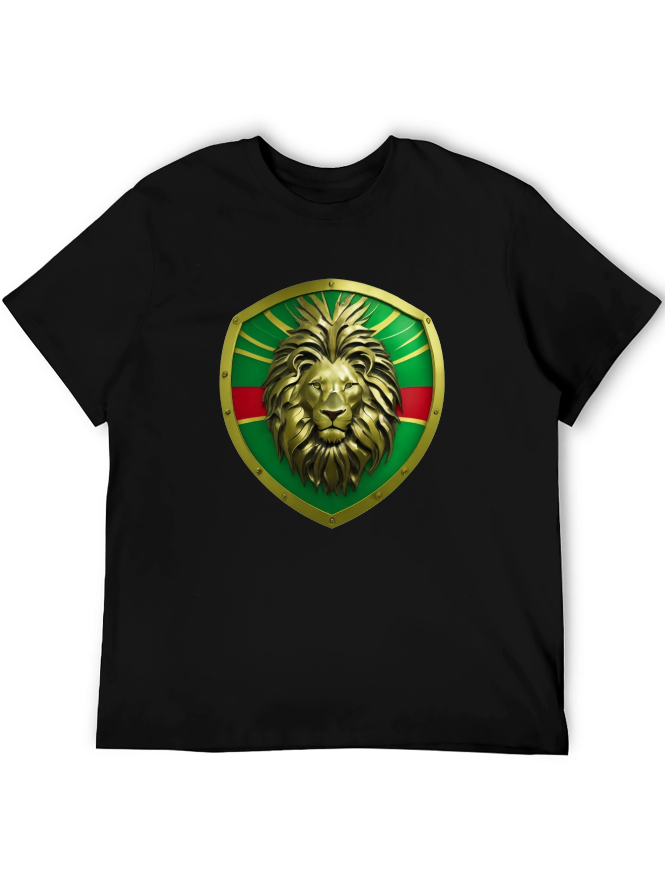 Lion Shield Graphic Tee - Bold Statement T-Shirt