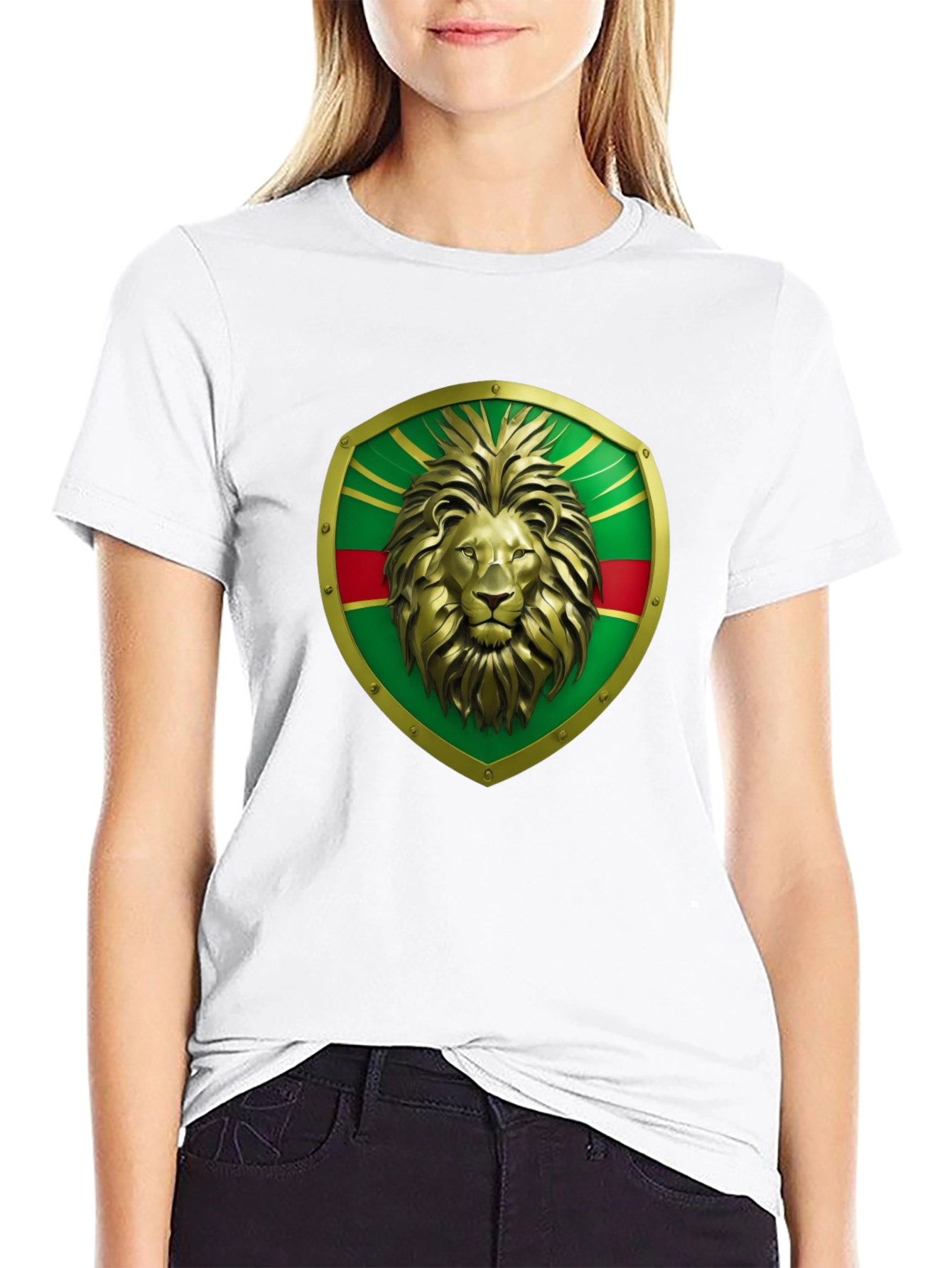 Lion Shield Graphic Tee - Bold Statement T-Shirt