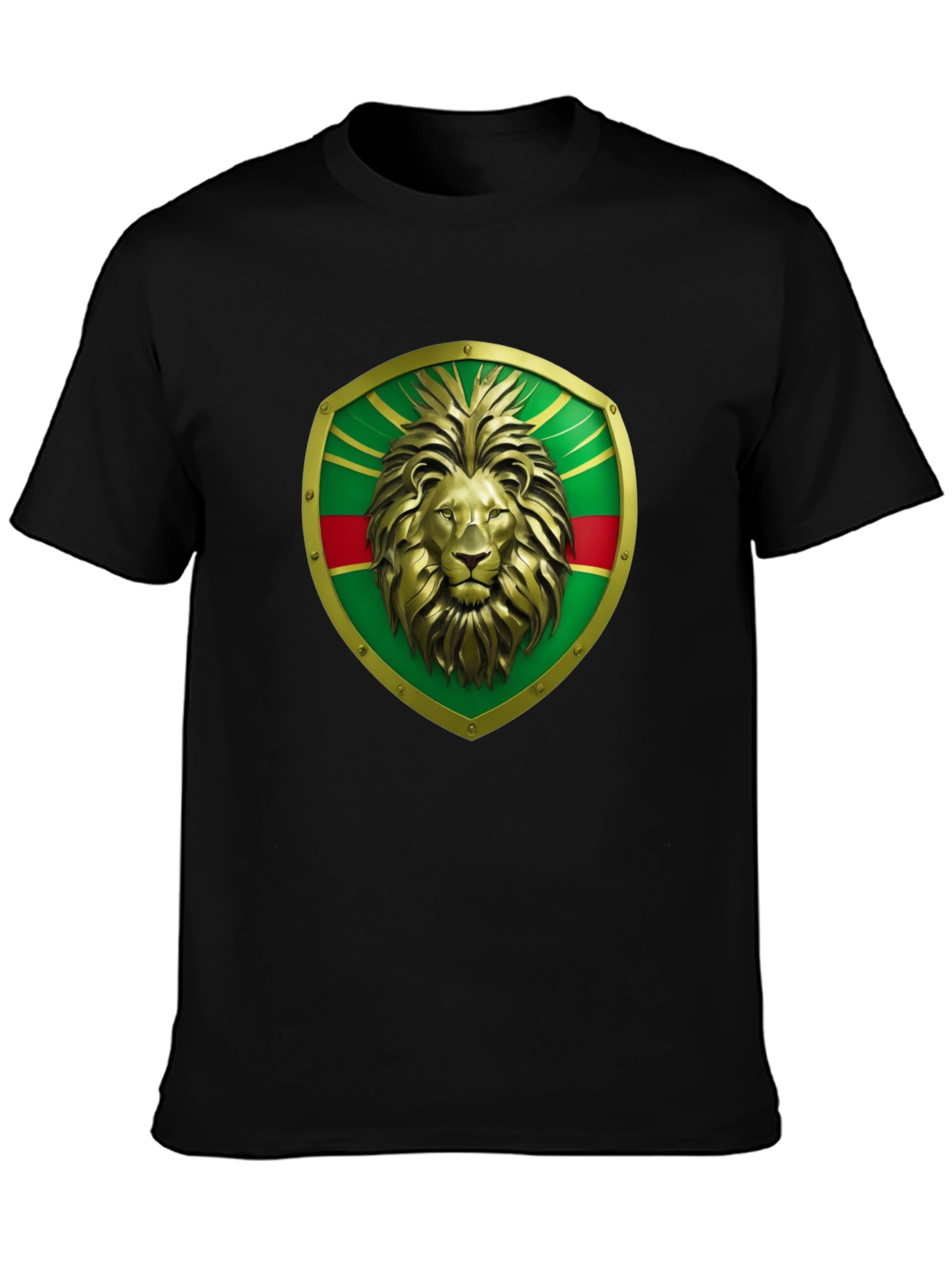 Lion Shield Graphic Tee - Bold Statement T-Shirt