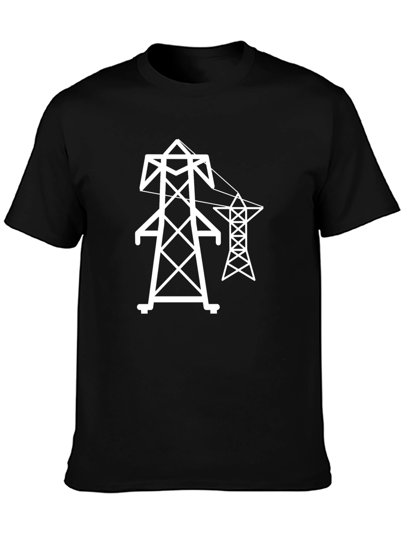 Electric Tower Graphic Tee - Black Cotton T-Shirt