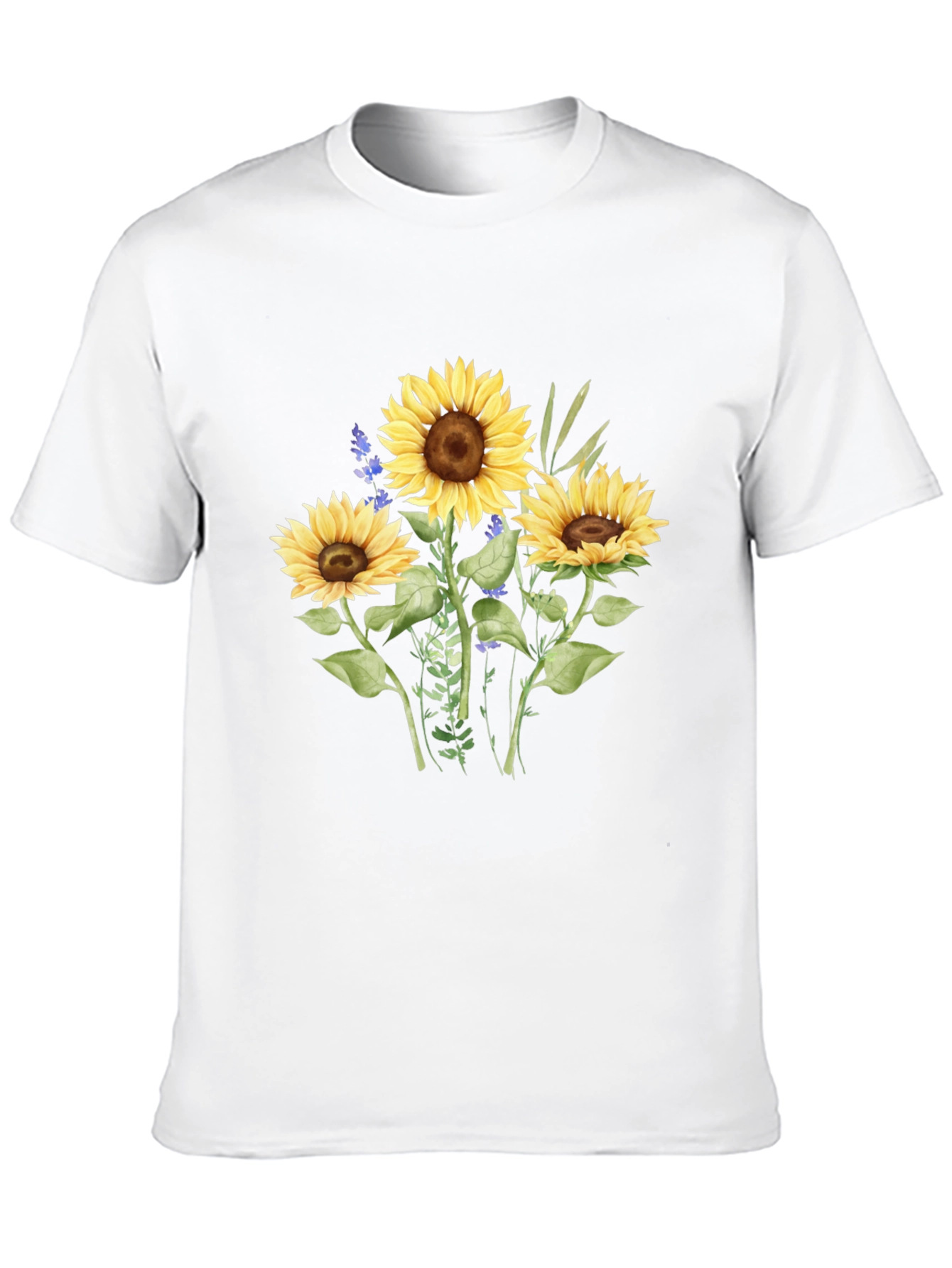 Sunflower Graphic Tee - Casual Black T-Shirt