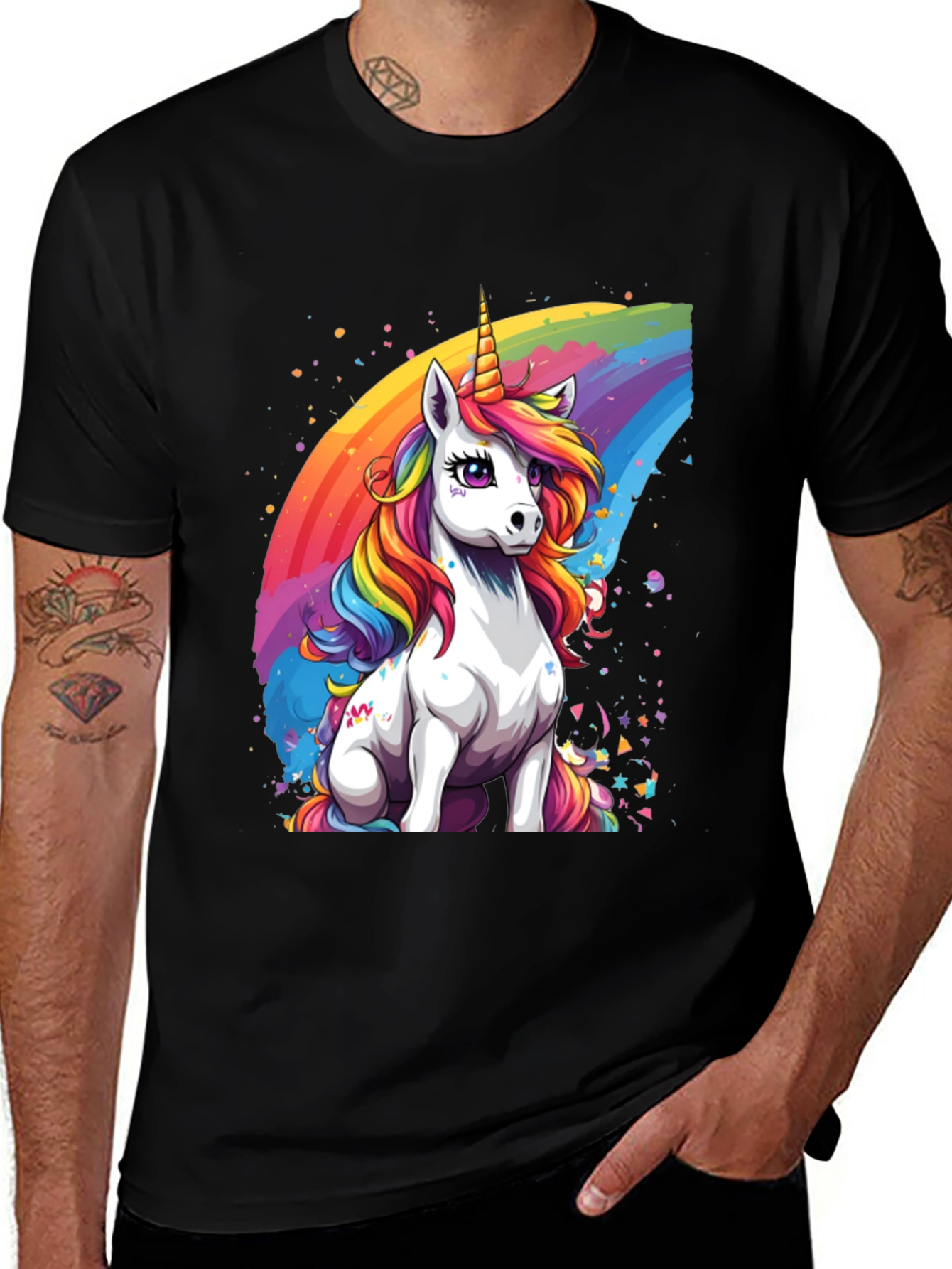 Rainbow Unicorn Graphic T-Shirt